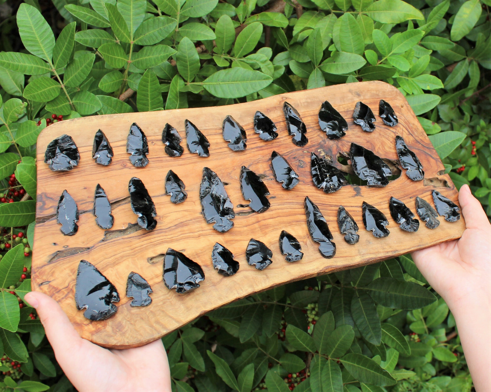 Black Obsidian Arrowheads, Black Obsidian Crystals, Obsidian Stone Arrowheads