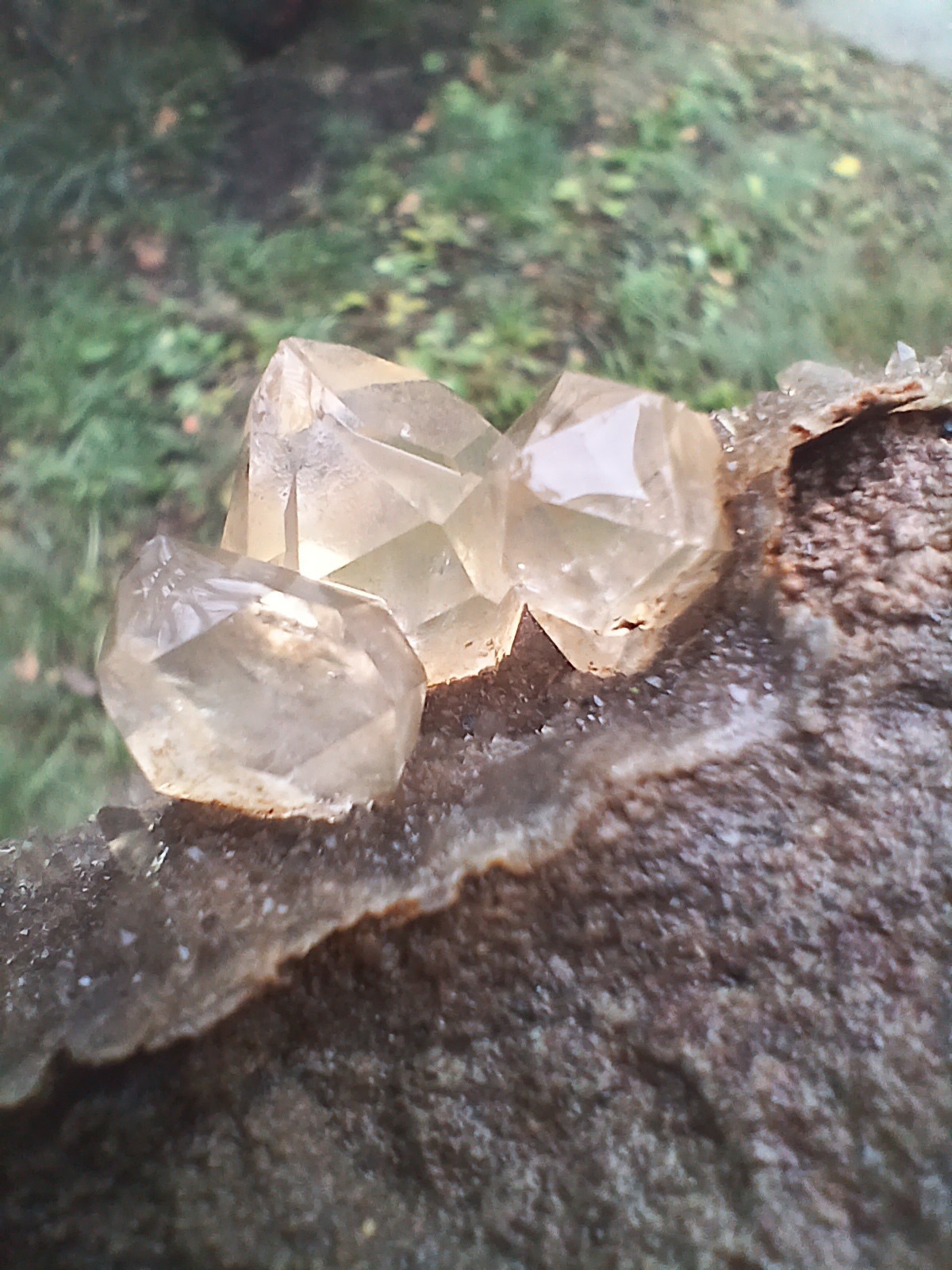 “Gorgeous 😍 Golden Healer” Herkimer💎s On Druze Matrix Dolostone Host Rock NY