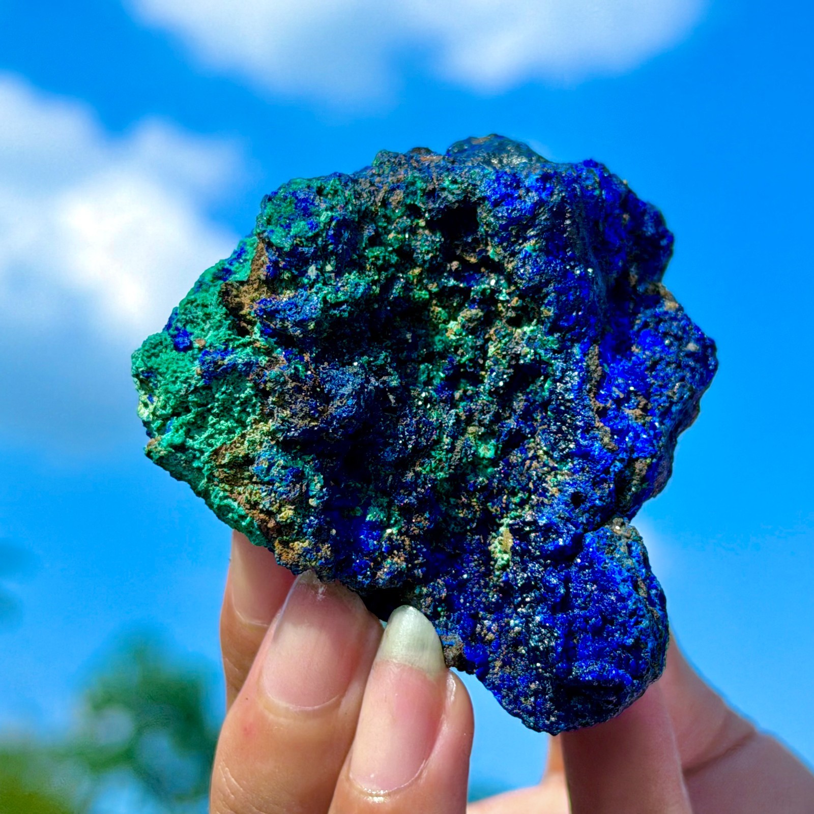 181G BEST NATURAL Azurite/Malachite Crystal Quartz Minerals Specimens