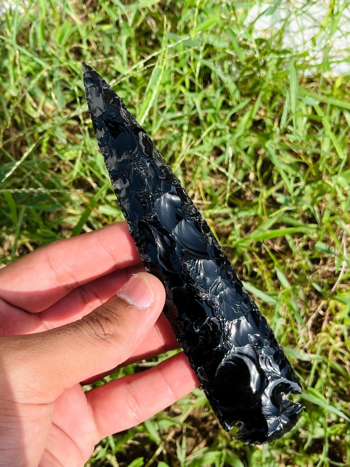 Obsidian Black Arrowhead Ancient Point Translucent Native Authentic Arrowhead