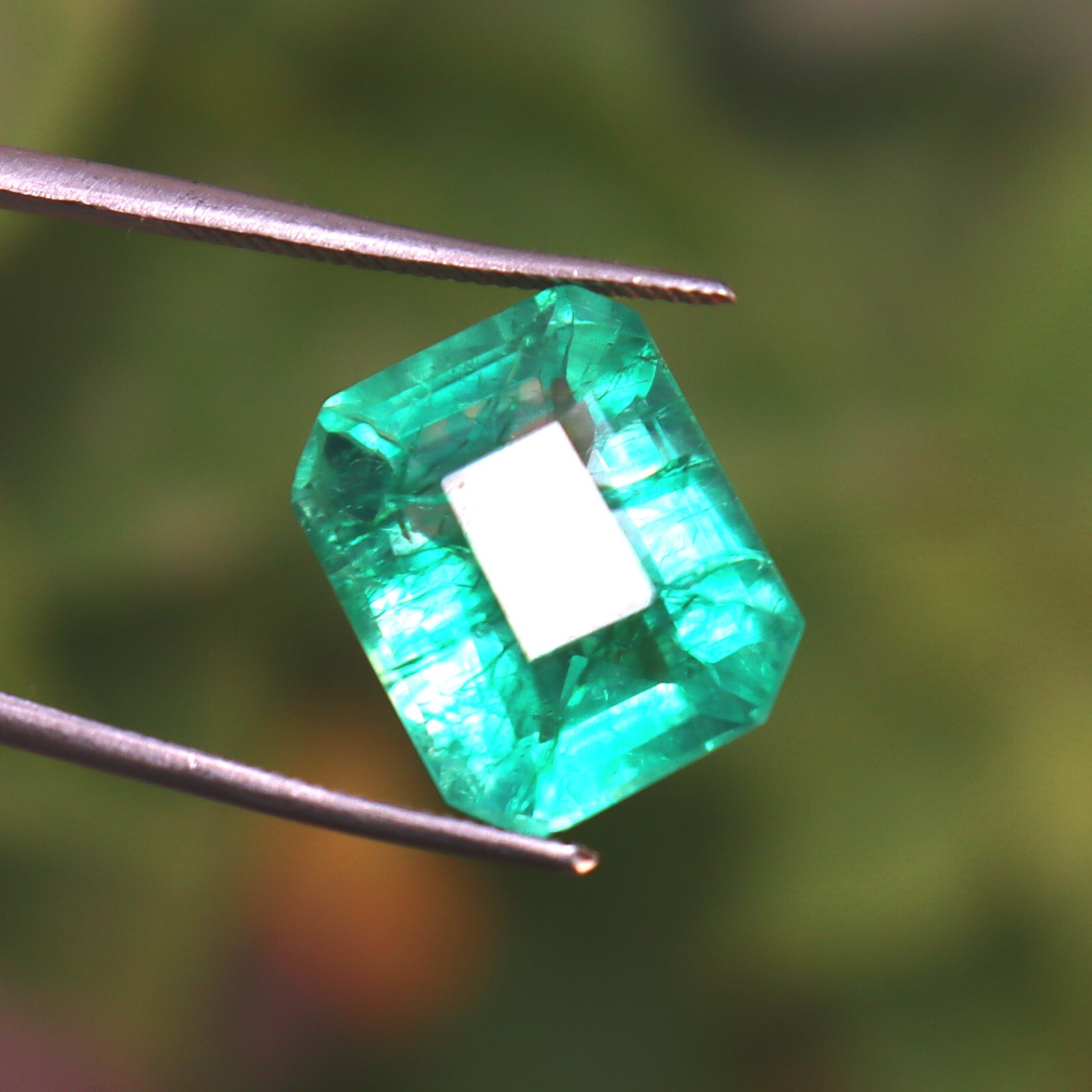 Green Emerald Certified Natural Colombian Emerald Cut Loose Gemstone 8.65 Ct