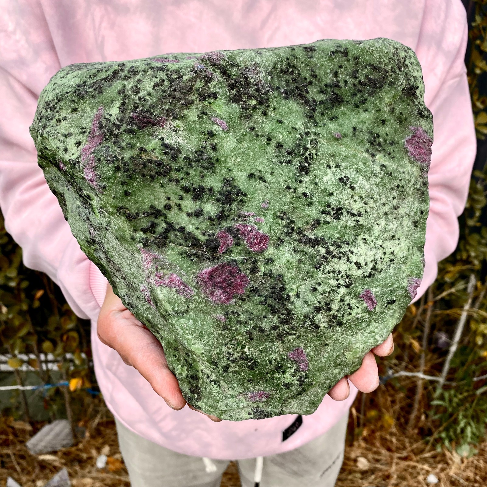 14.41LBNatural green Ruby zoisite (anylite) crystal Chakra mineral Healing Energ