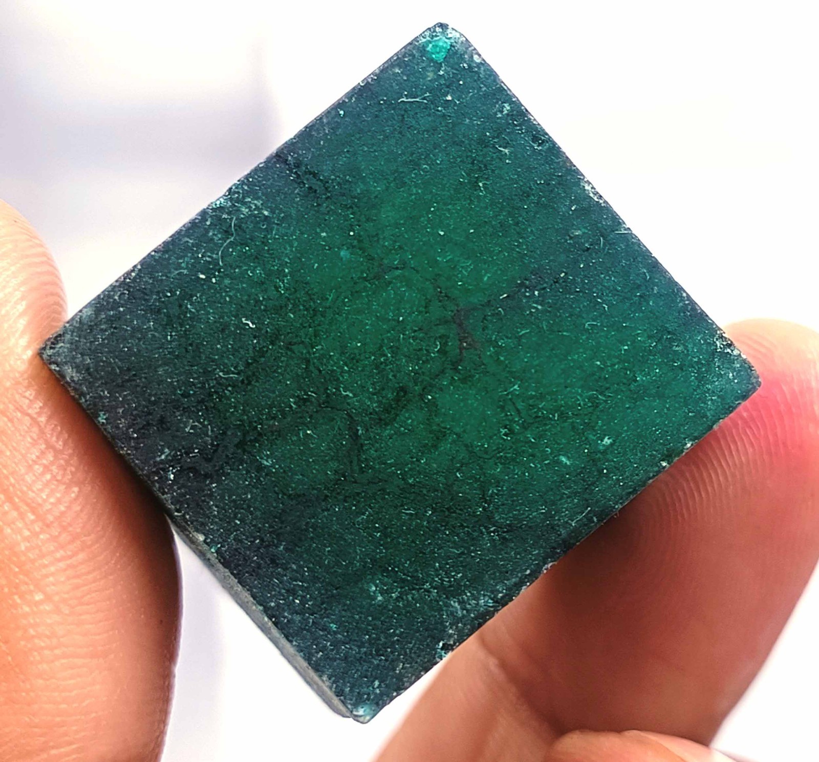 182.35 Ct Natural Green Emerald Cube Uncut Rough Dyed Opaque Loose Gemstone NCH