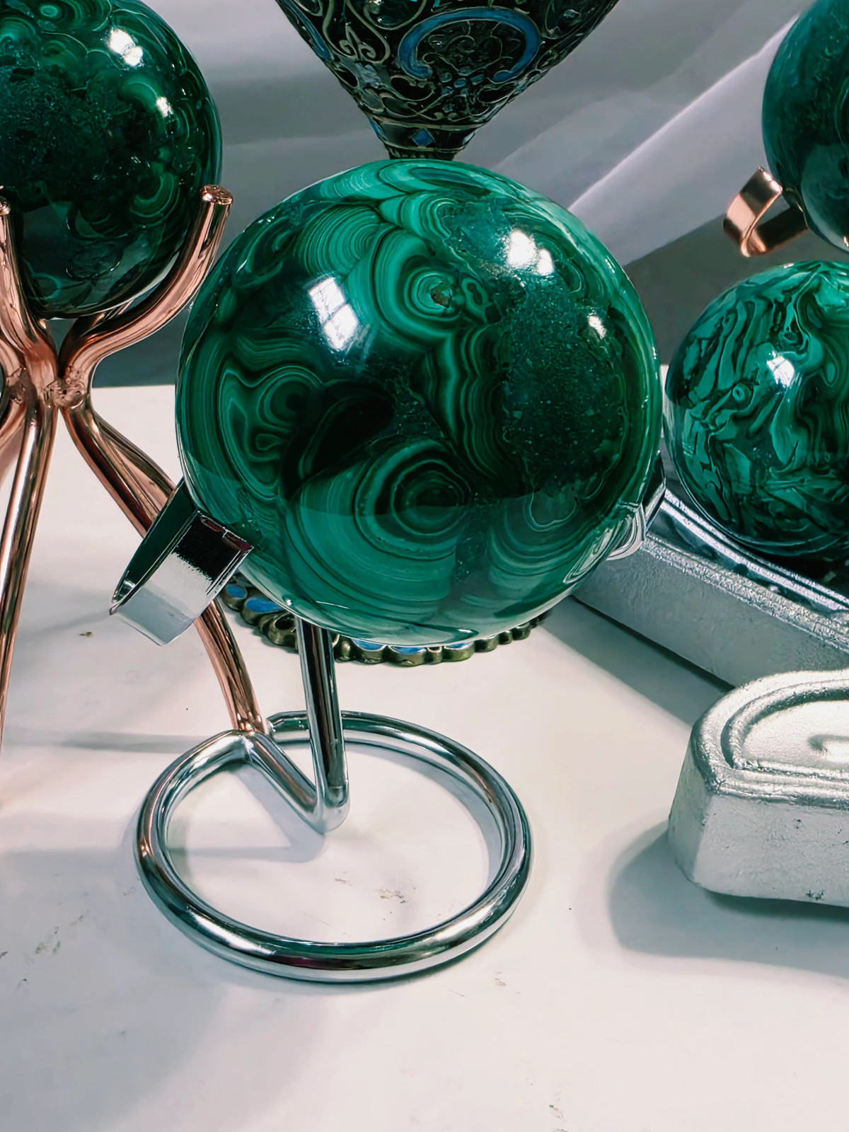 Congo Malachite Sphere AAA Quality Wholesale 1kg