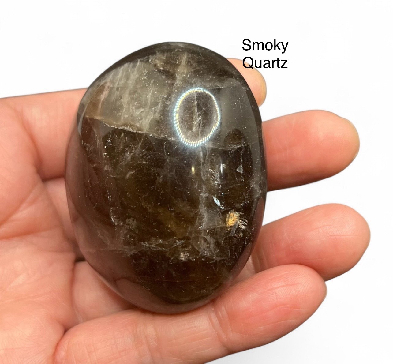 Smoky Quartz Genuine Palm Stone 124.9g BEAUTIFUL
