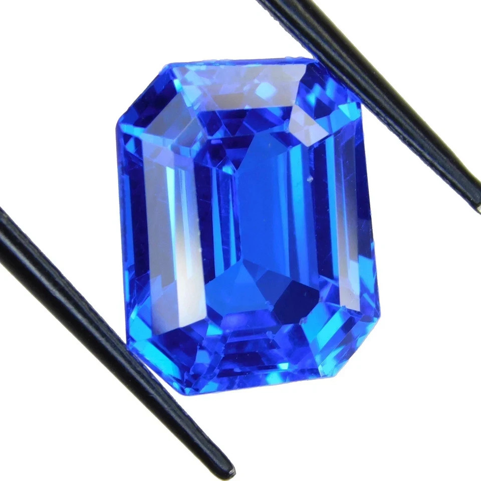EGL Certified Natural 10 Ct+ Flawless Blue Sapphire Emerald Loose Gemstone