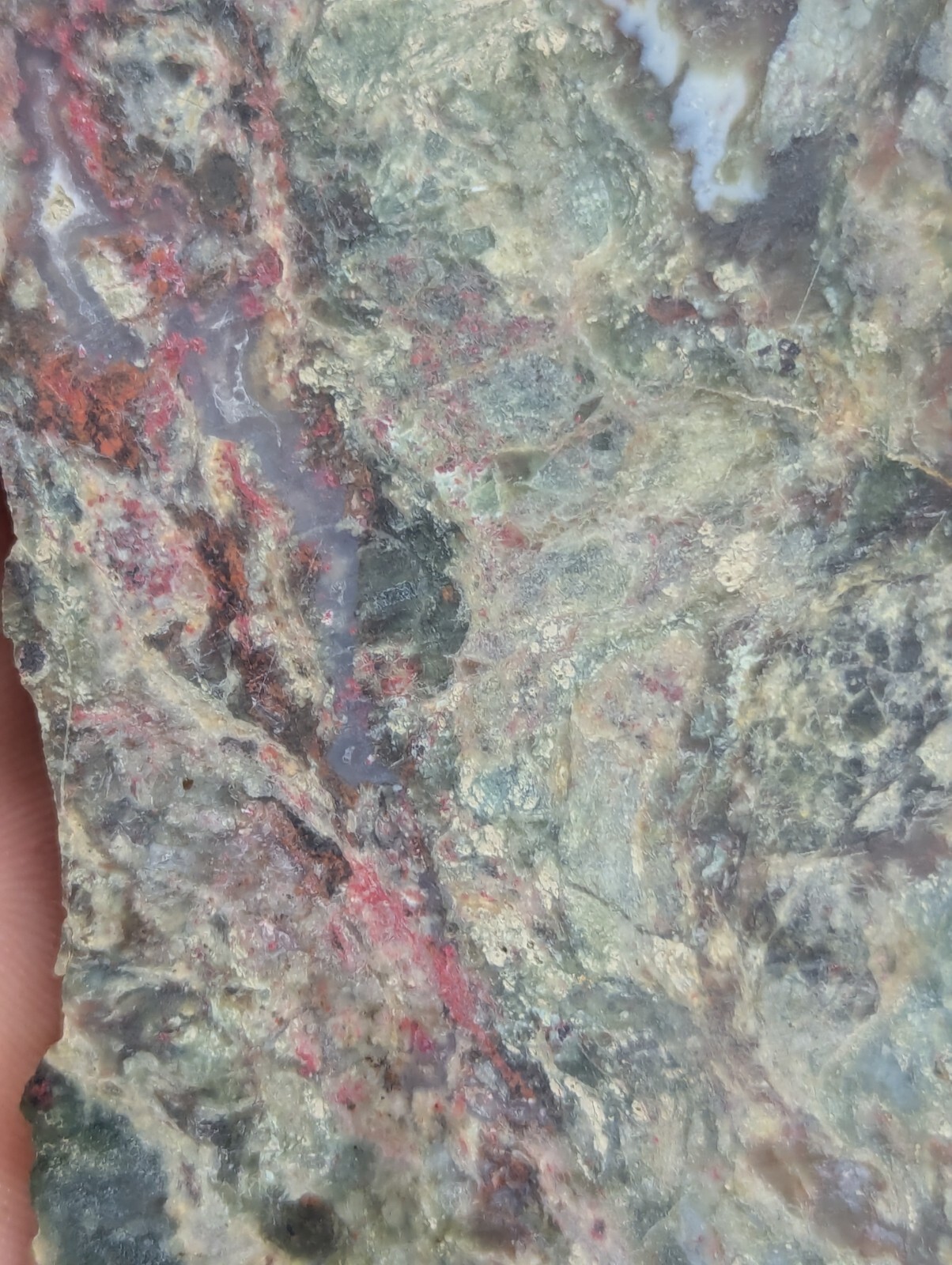 Large Natural Plasma Agate Crystal Slab Bloodstone Jasper