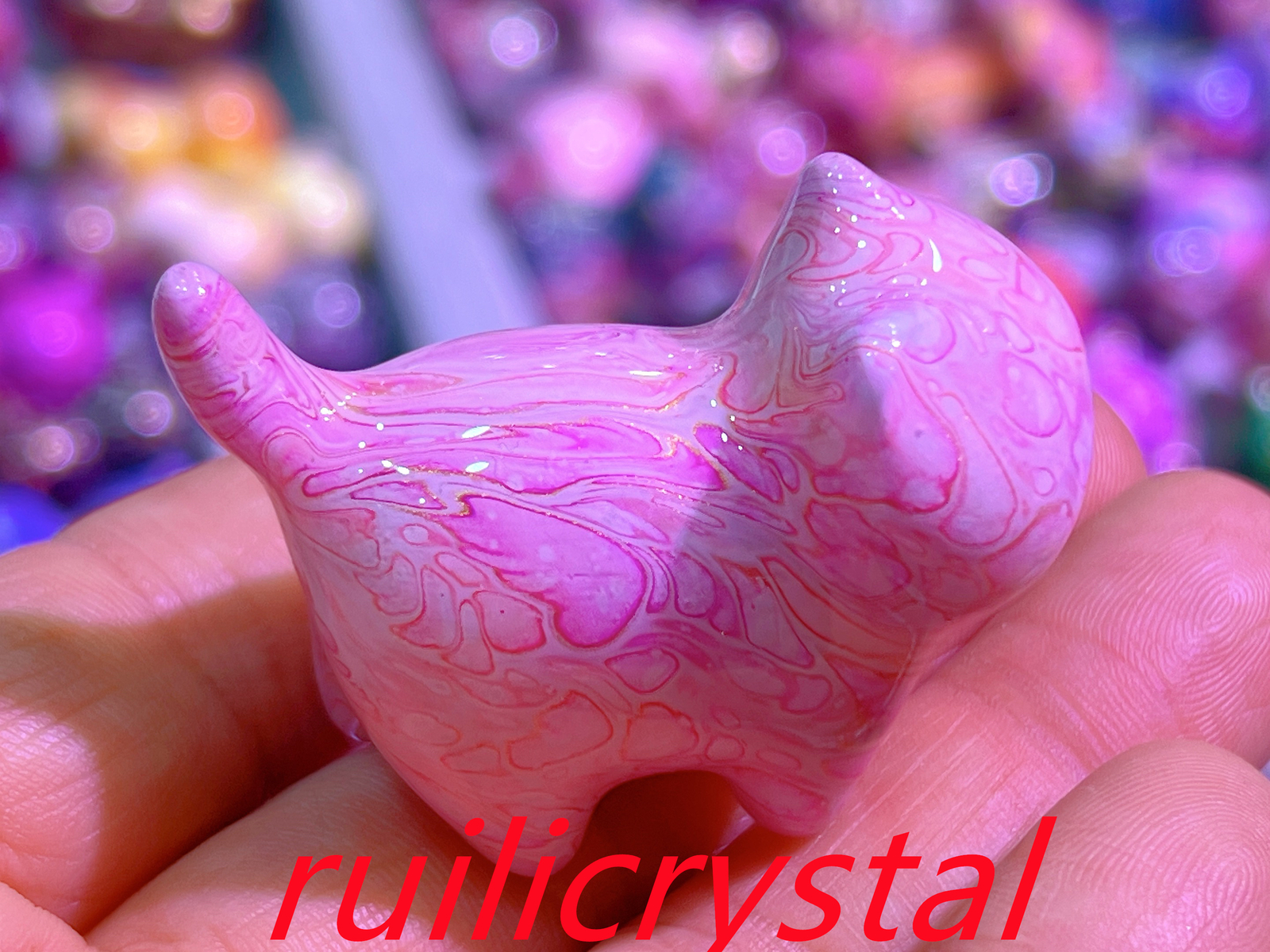 2″ Natural Sichuan thuja quartz Carved cat skull Crystal Healing Reiki1pc