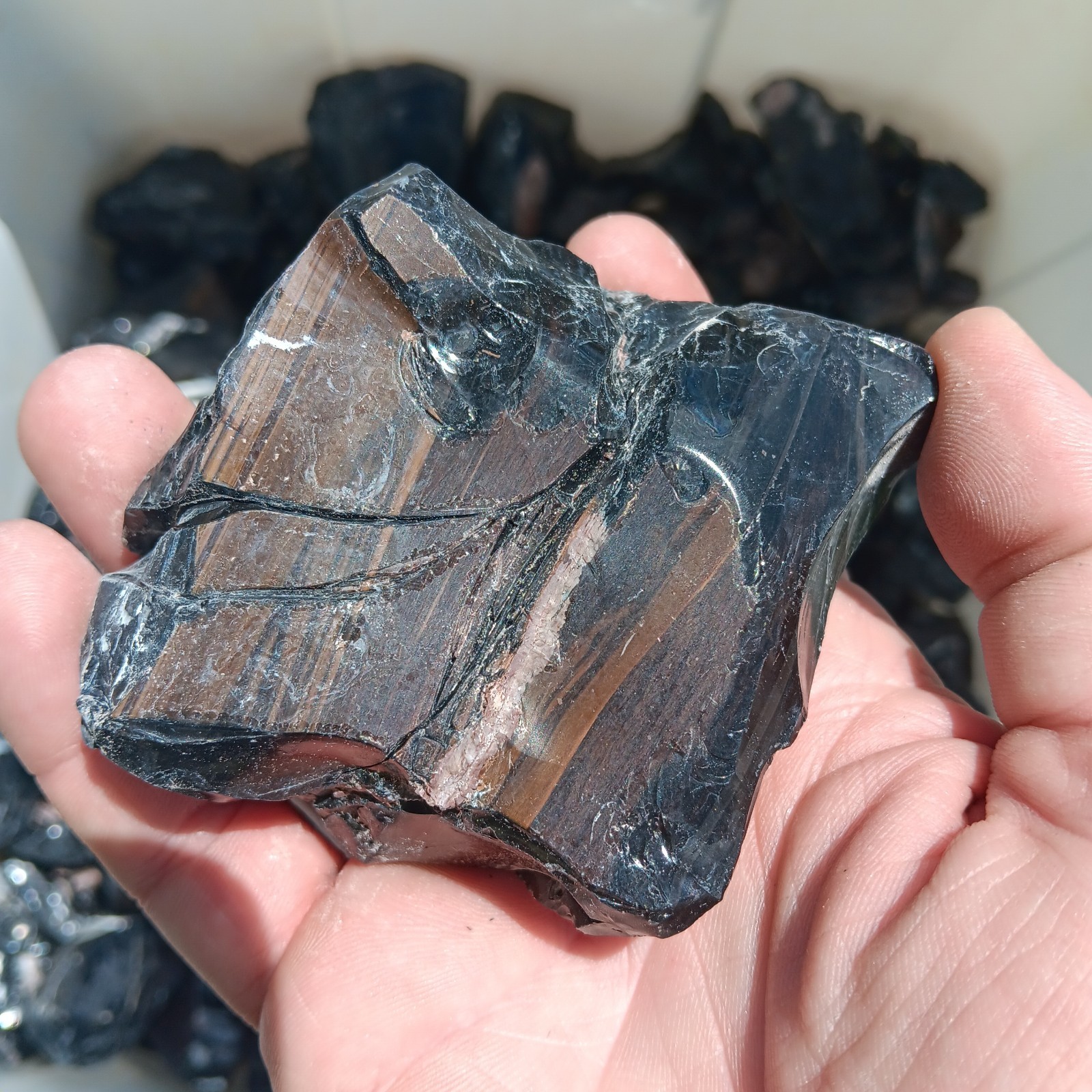 10 Lbs Lot Of Obsidian, Snowflake, Gold Sheen, And More
