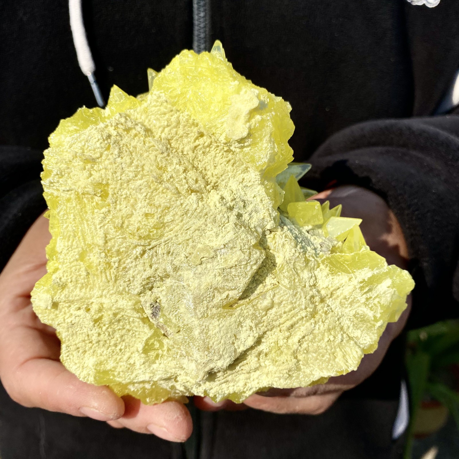 540G Newly discovered natural yellow sulfur crystal quartz crystal mineral samp