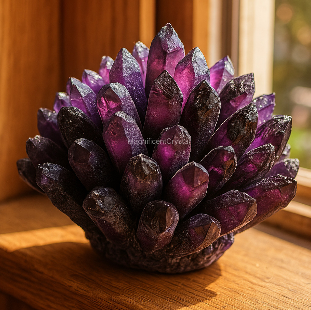 2lb+Large Amethyst Geode Cluster Dark Purple Quartz Crystal Healing Decor Gifts