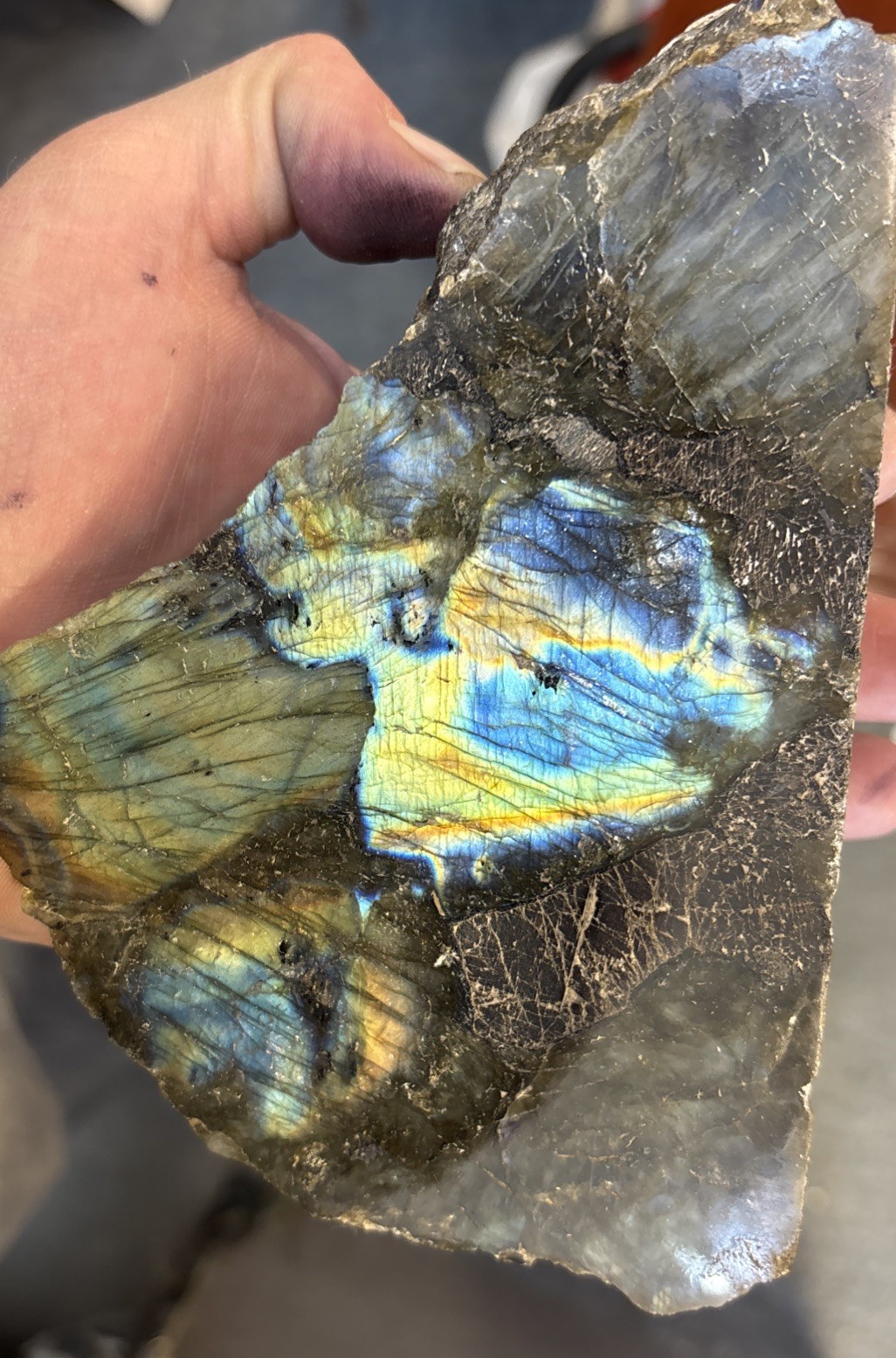 Labradorite Polished Face Madagascar 843 grams