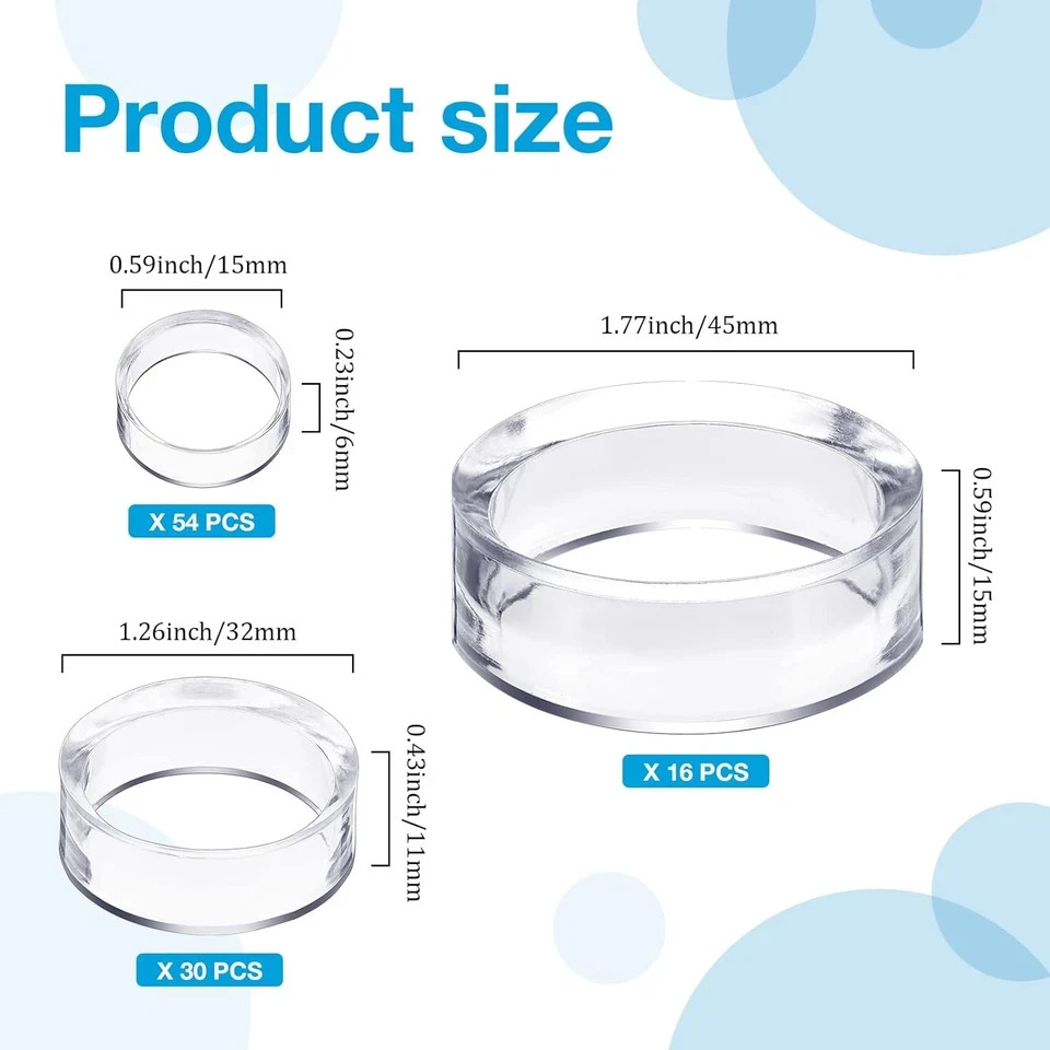 Amyhill 100 Pcs Crystal Sphere Stand Acrylic Sphere Stand Clear Plastic Single E
