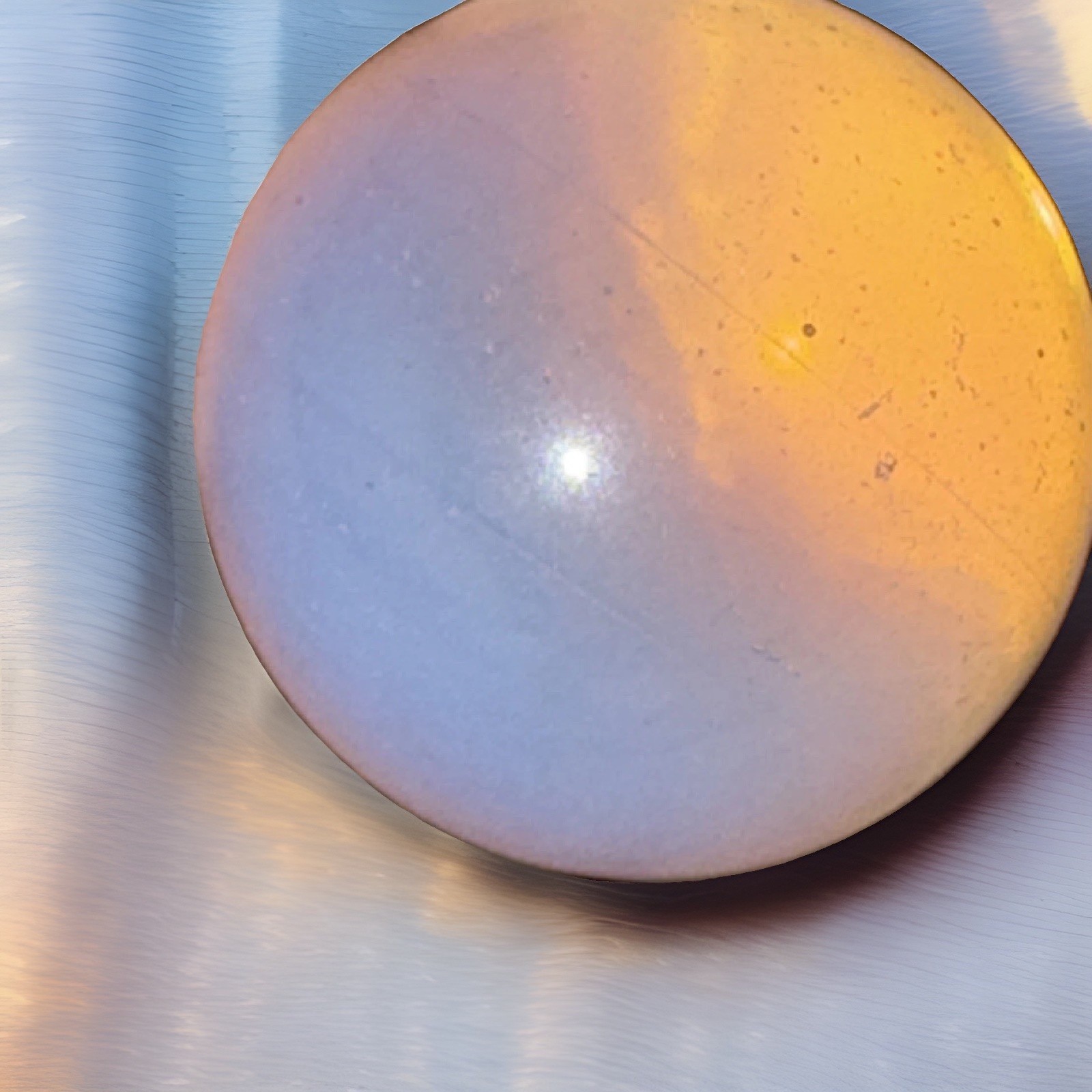 Beautiful Small Opalite Crystal Stone Ball /sphere Opalescent pearl/white