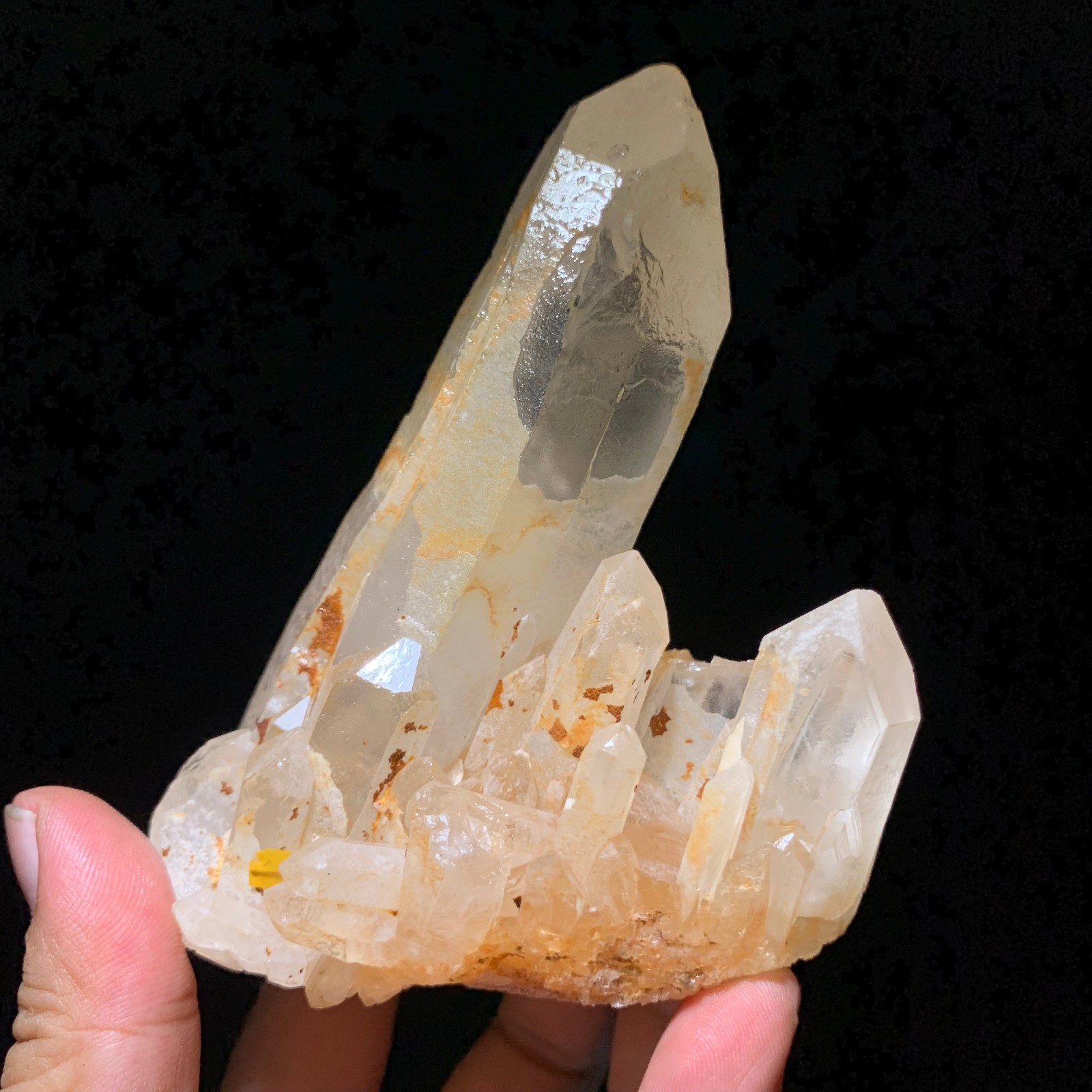 386g Natural White Clear Quartz Crystal Cluster Rough Healing Specimen