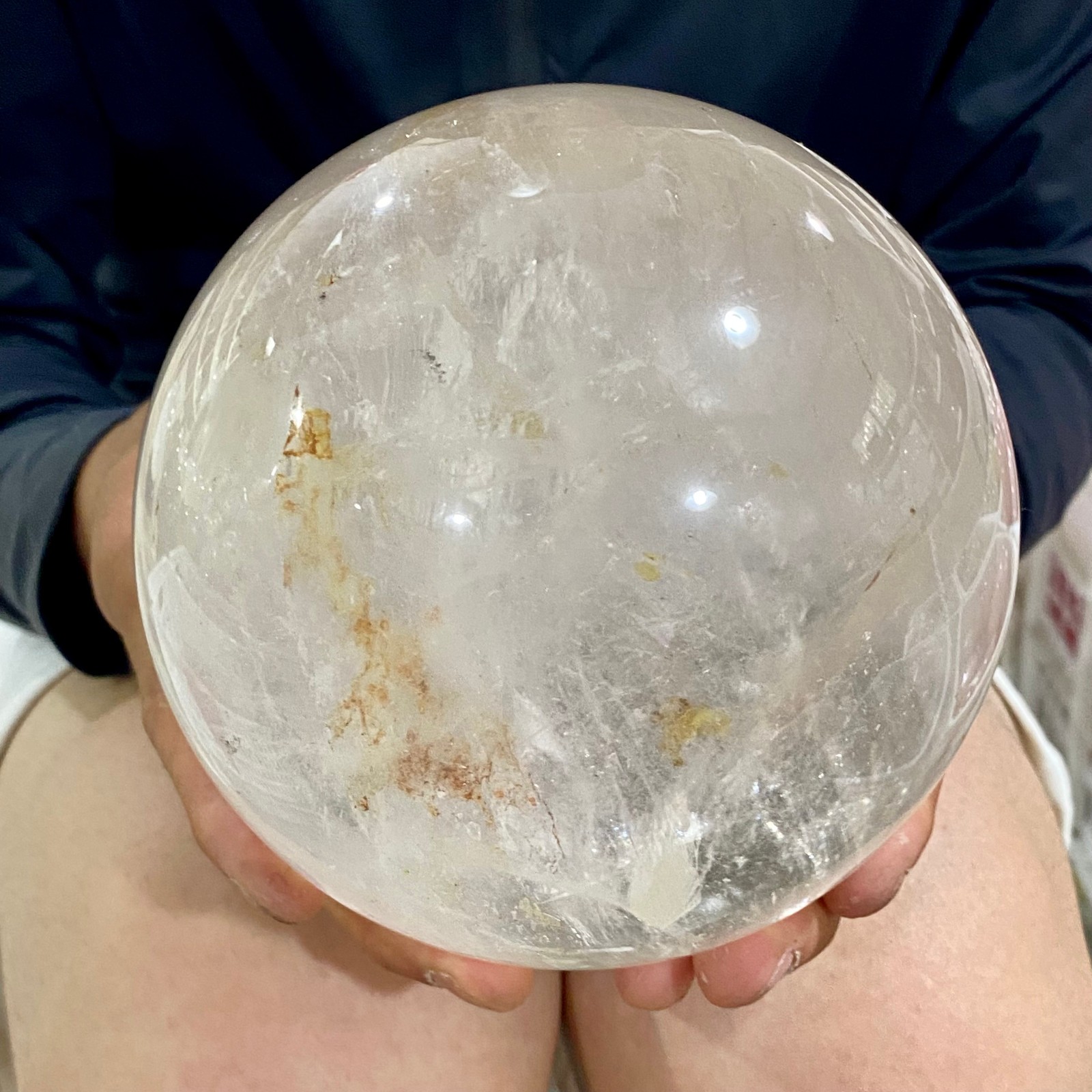 6.81LB Natural clear quartz sphere quartz crystal ball reiki Energy healing
