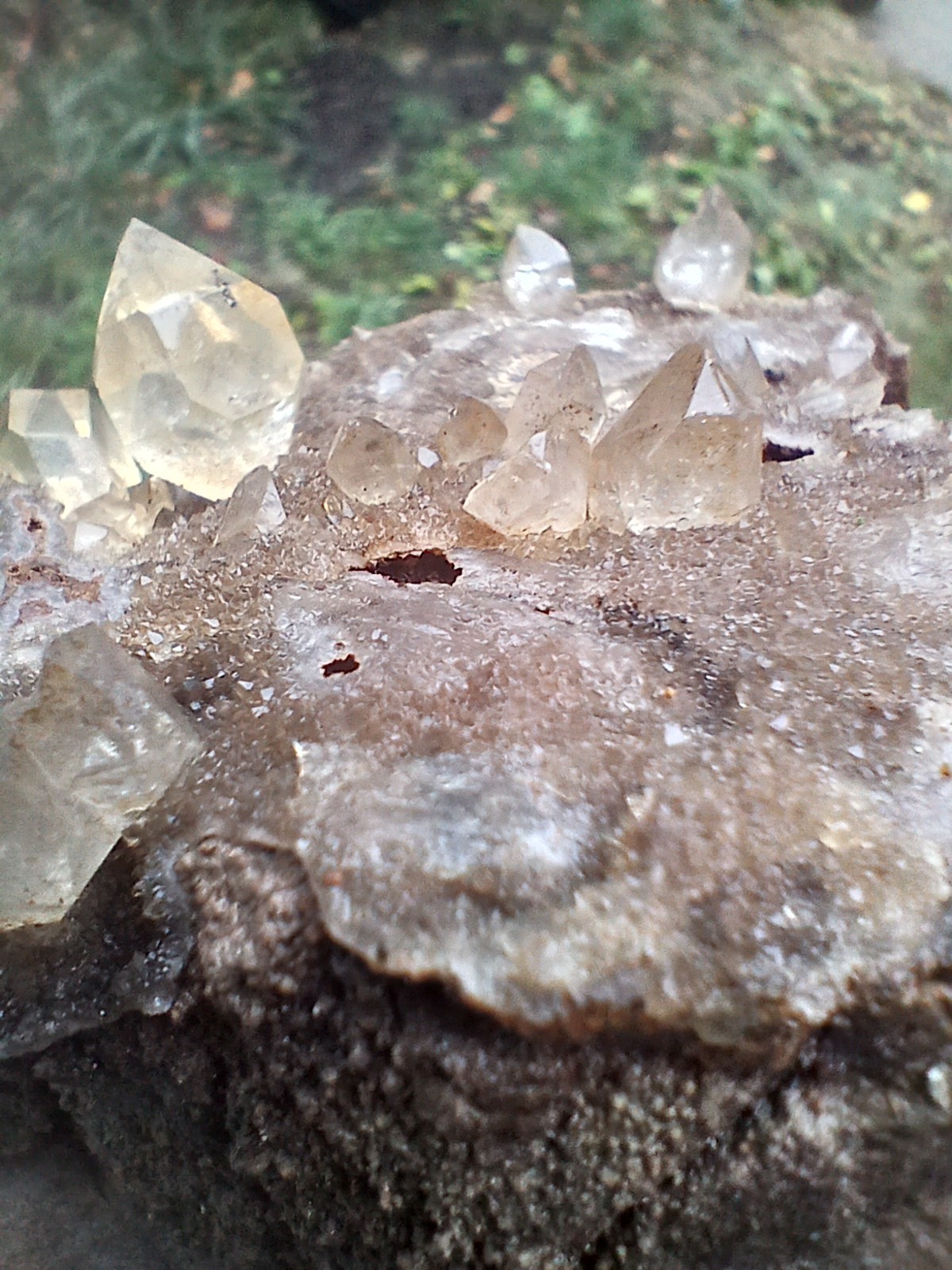 “Gorgeous 😍 Golden Healer” Herkimer💎s On Druze Matrix Dolostone Host Rock NY