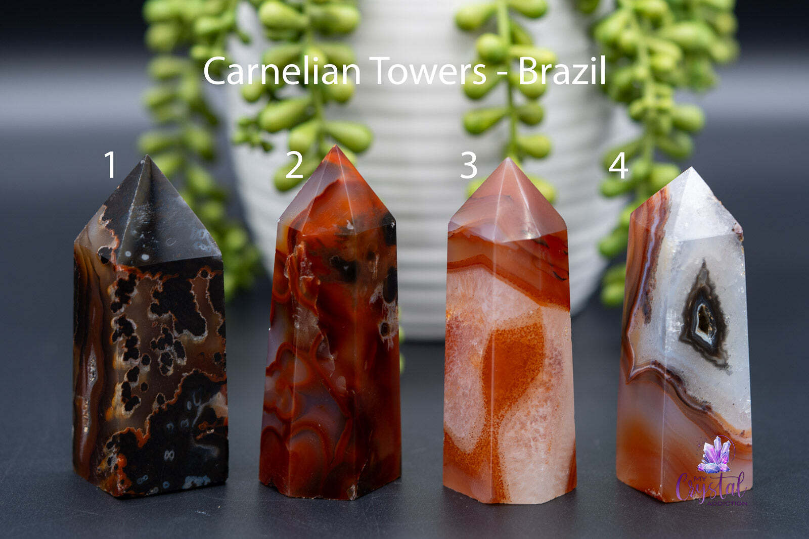 Carnelian Tower 2.9″-3.4″/73mm-87mm – Brazilian