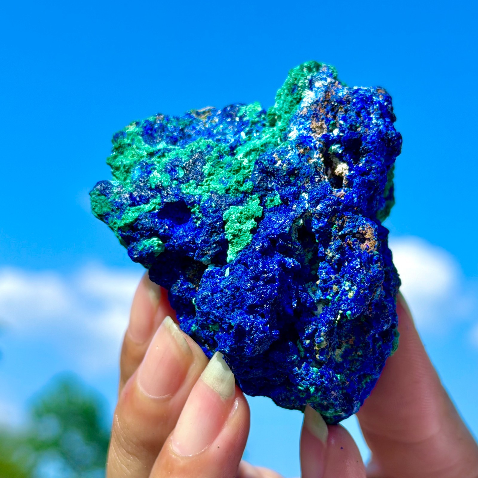183G BEST NATURAL Azurite/Malachite Crystal Quartz Minerals Specimens