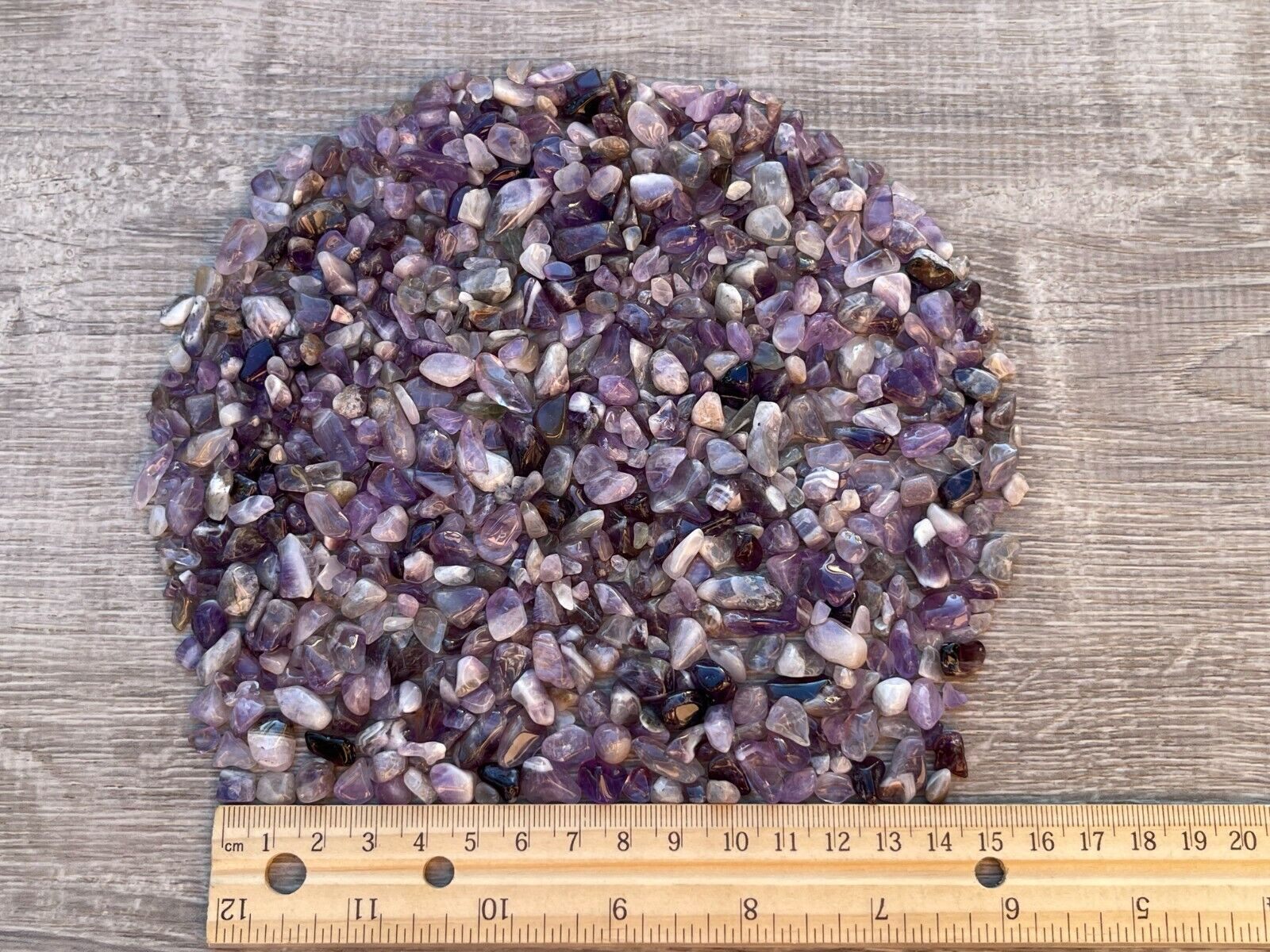 Grade A++ Chevron Amethyst Semi Tumbled Gemstone Chips 5-13mm,Wholesale Bulk Lot