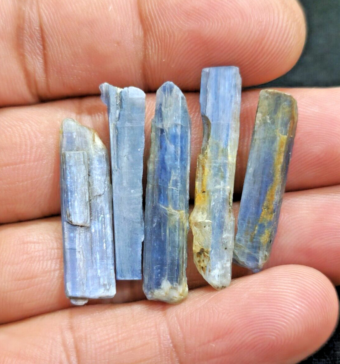 5 Piece Lot Amazing Raw Blue Kyanite Shape Shards Size 27-35 MM Loose Gemstone