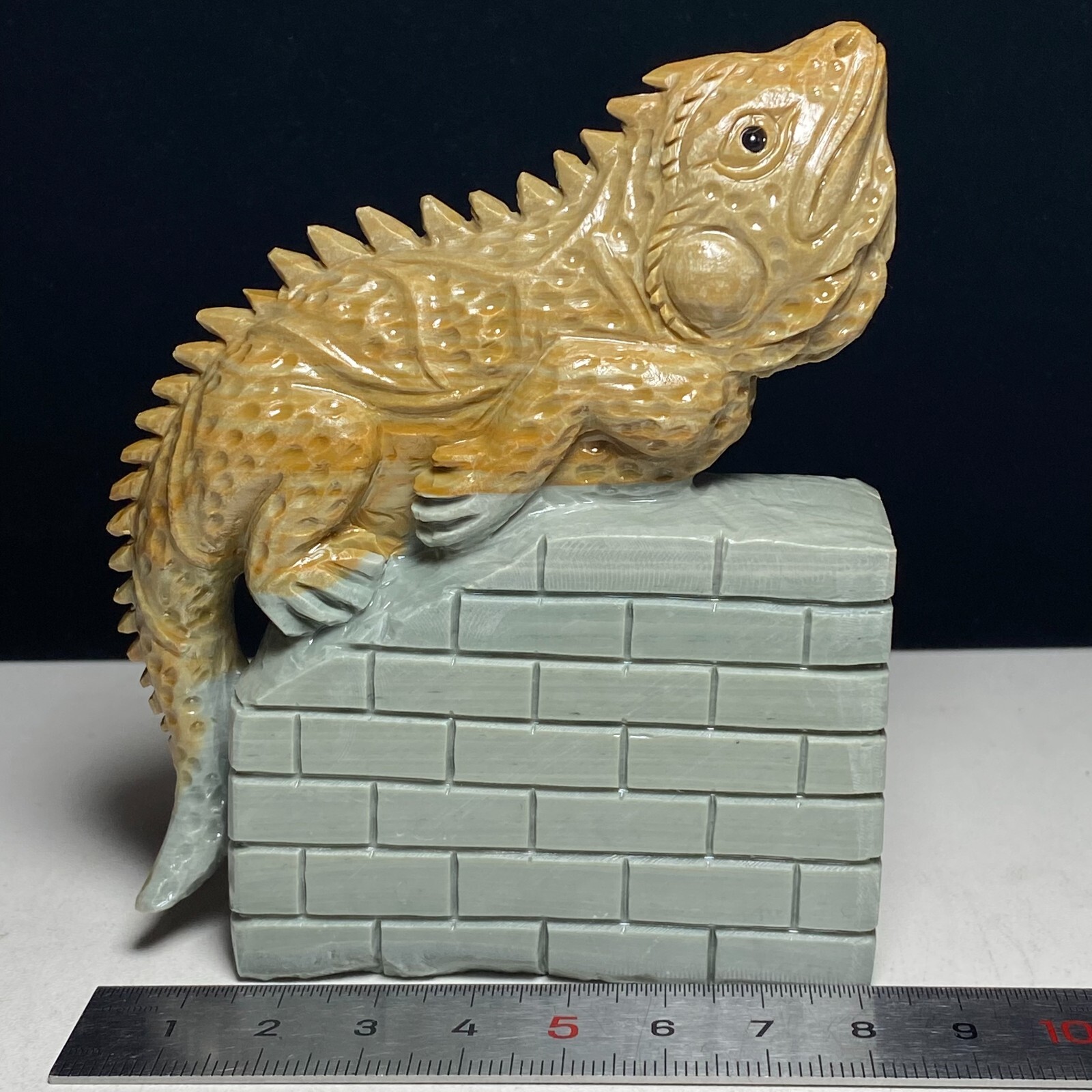 Natural Crystal Quartz Mineral Specimen Songhua Stone Handcarved Lizard Gift