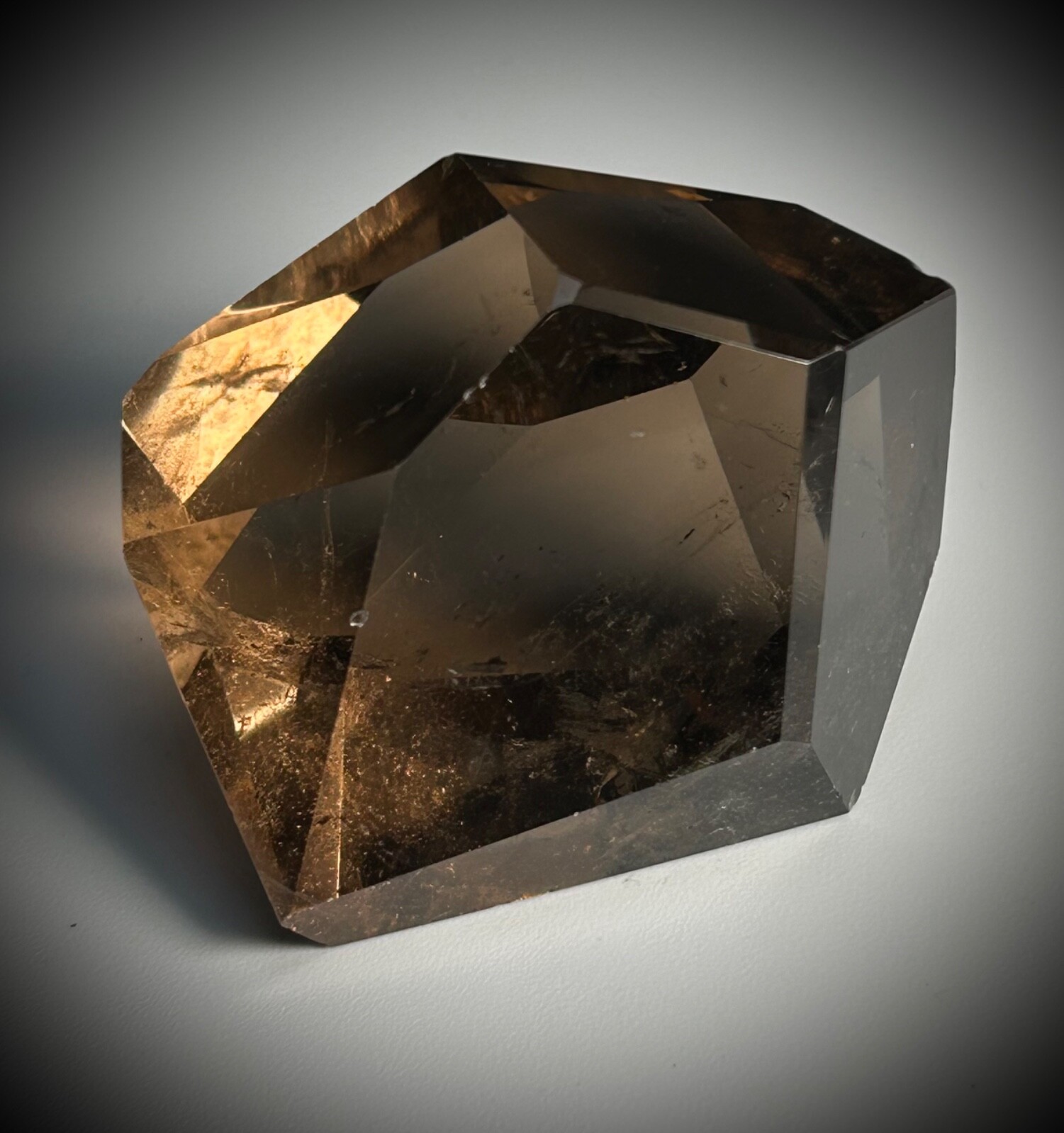 2.32″ Smokey Citrine Faceted Geometric Freeform 3.8oz (106 grams)