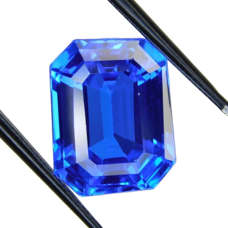 EGL Certified Natural 10 Ct+ Flawless Blue Sapphire Emerald Loose Gemstone