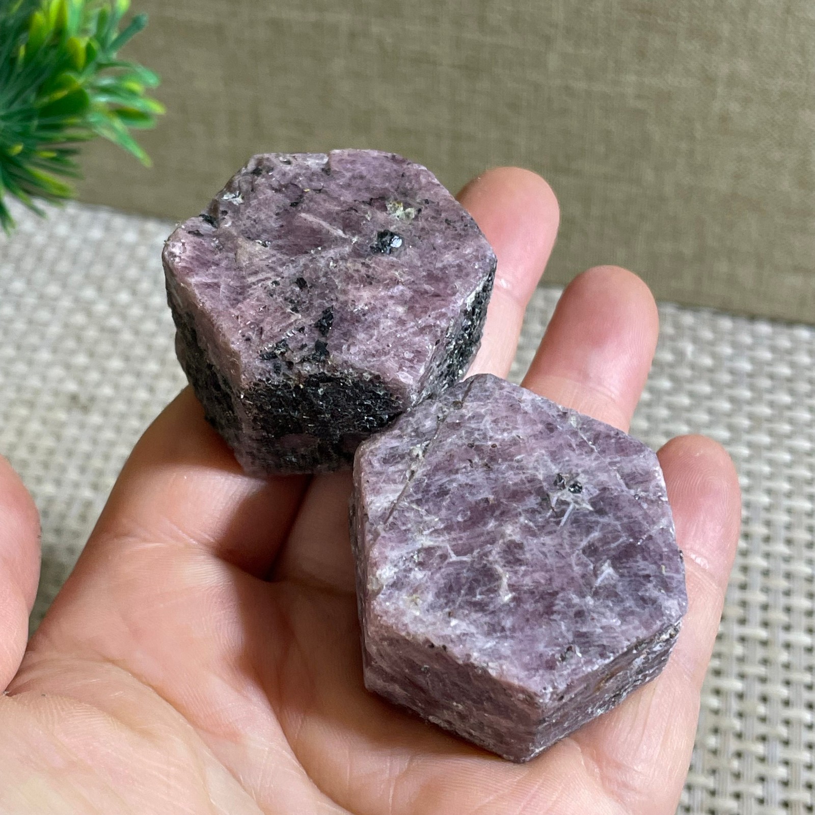 170g Red Corundum Ruby Rough Mineral Specimen reiki Healing 2pcs