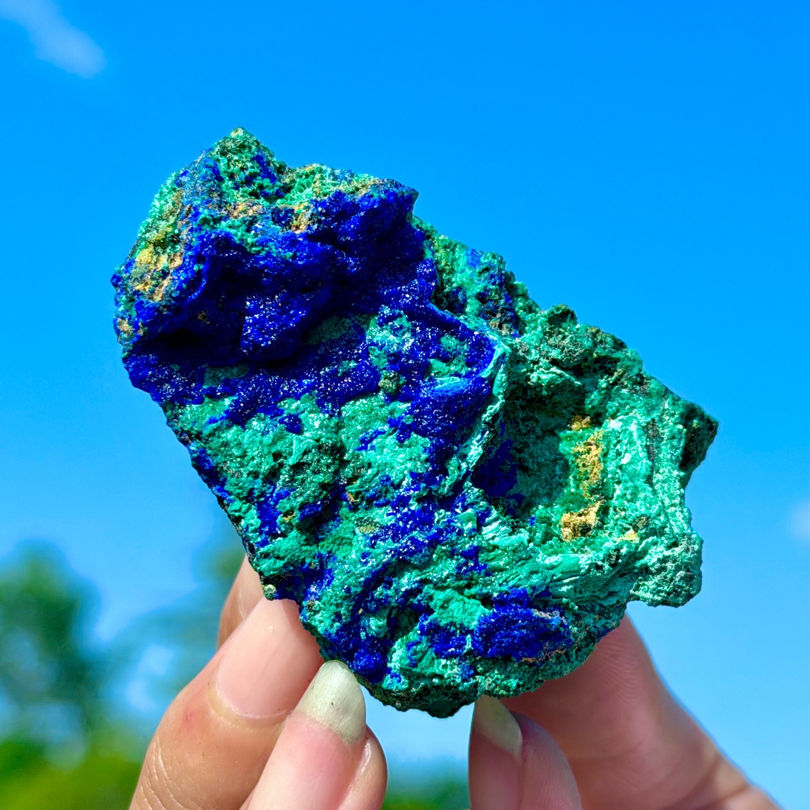 80G BEST NATURAL Azurite/Malachite Crystal Quartz Minerals Specimens