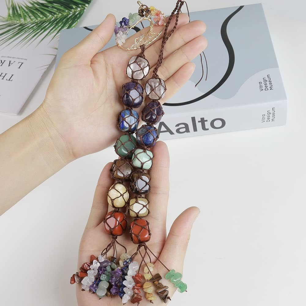 7 Chakra Stone Healing Crystal Tree of Life Wall Hanging Home Interior Decoratio