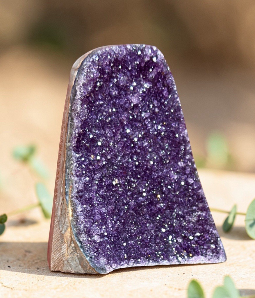 Large Uruguay Amethyst Druzy Sugary Cluster Cut Base Freeform Dark Purple 500g
