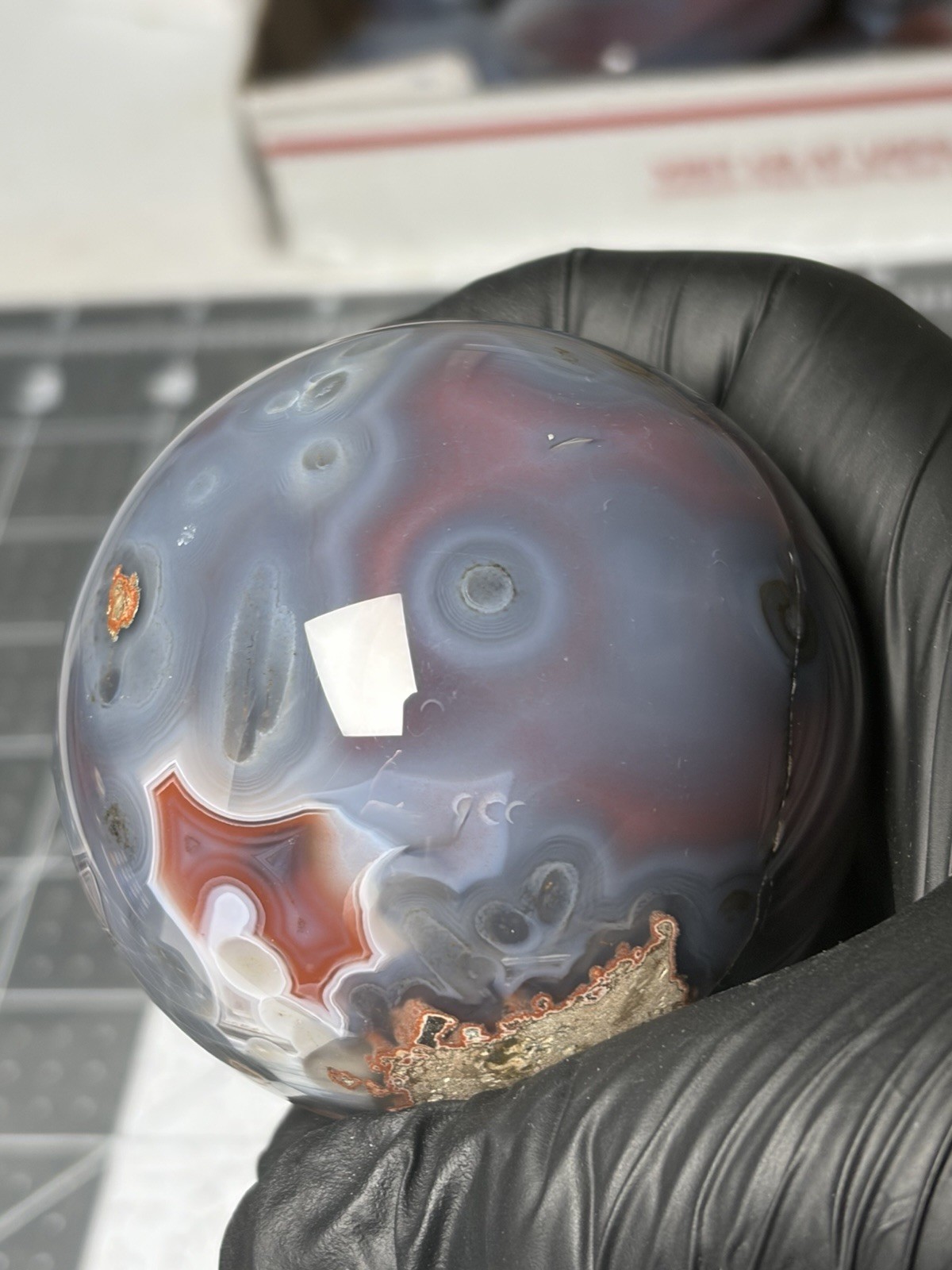 Beautiful Mozambique Swazi Agate Sphere Banning Tubes Orbs