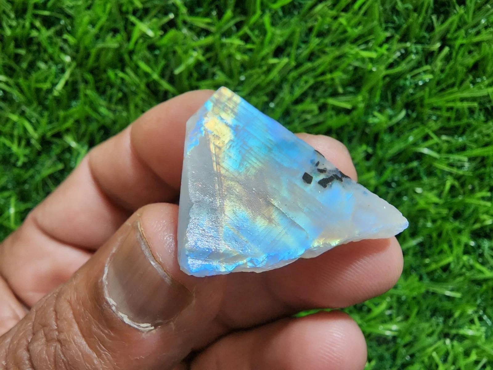 Rainbow Moonstone Raw 50 Crt Rare Moonstone Rough Gemstone For Jewelry Making