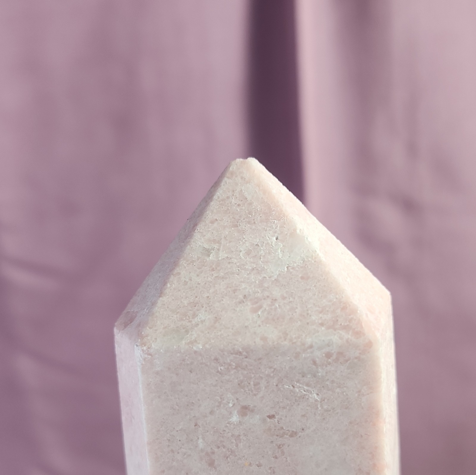 7 in by 2 in, Pink Opal Tower Point Obelisk Polished Stone