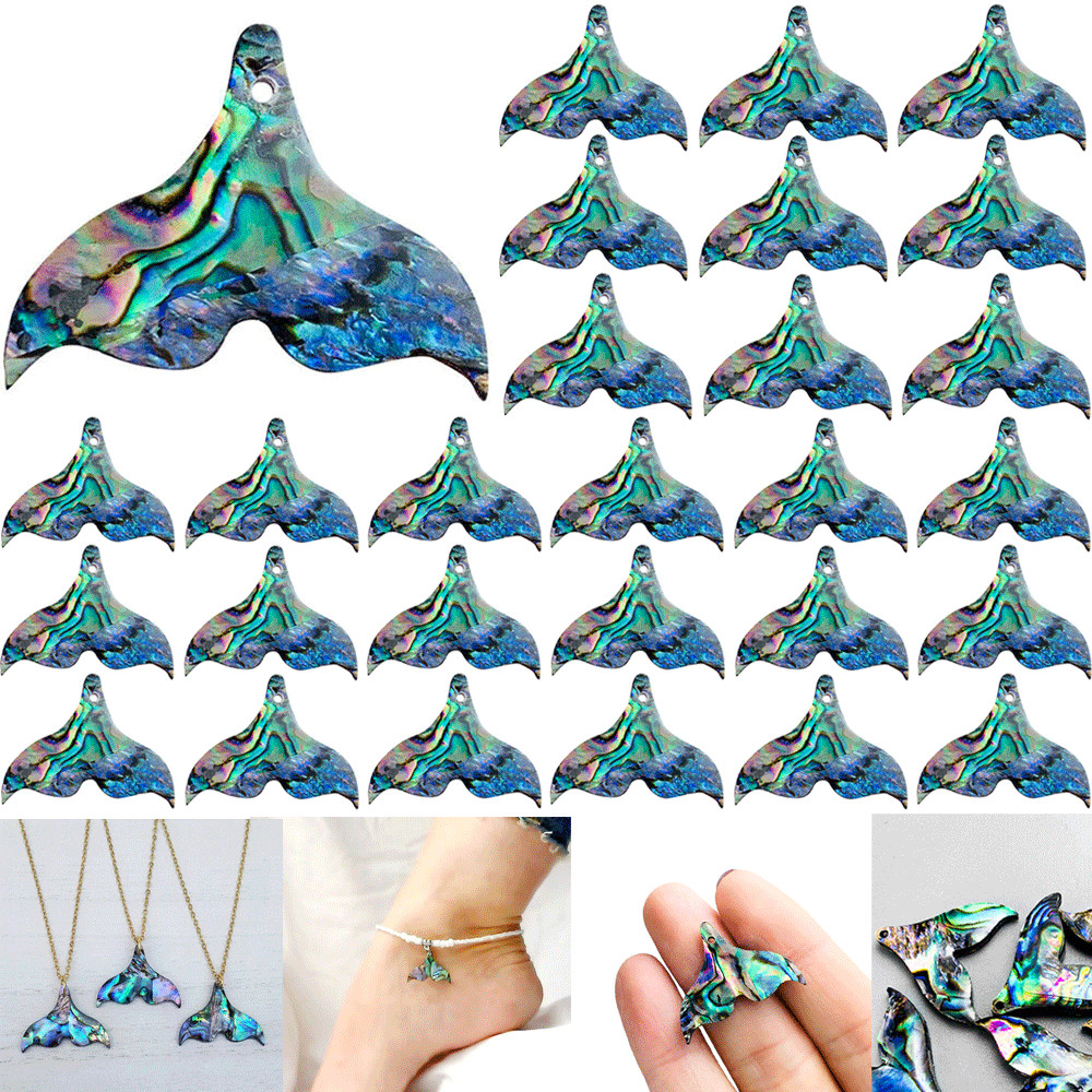 Lots Abalone Fish Tail Shells Bead For Jewelry DIY Necklace Bracelet Accessories