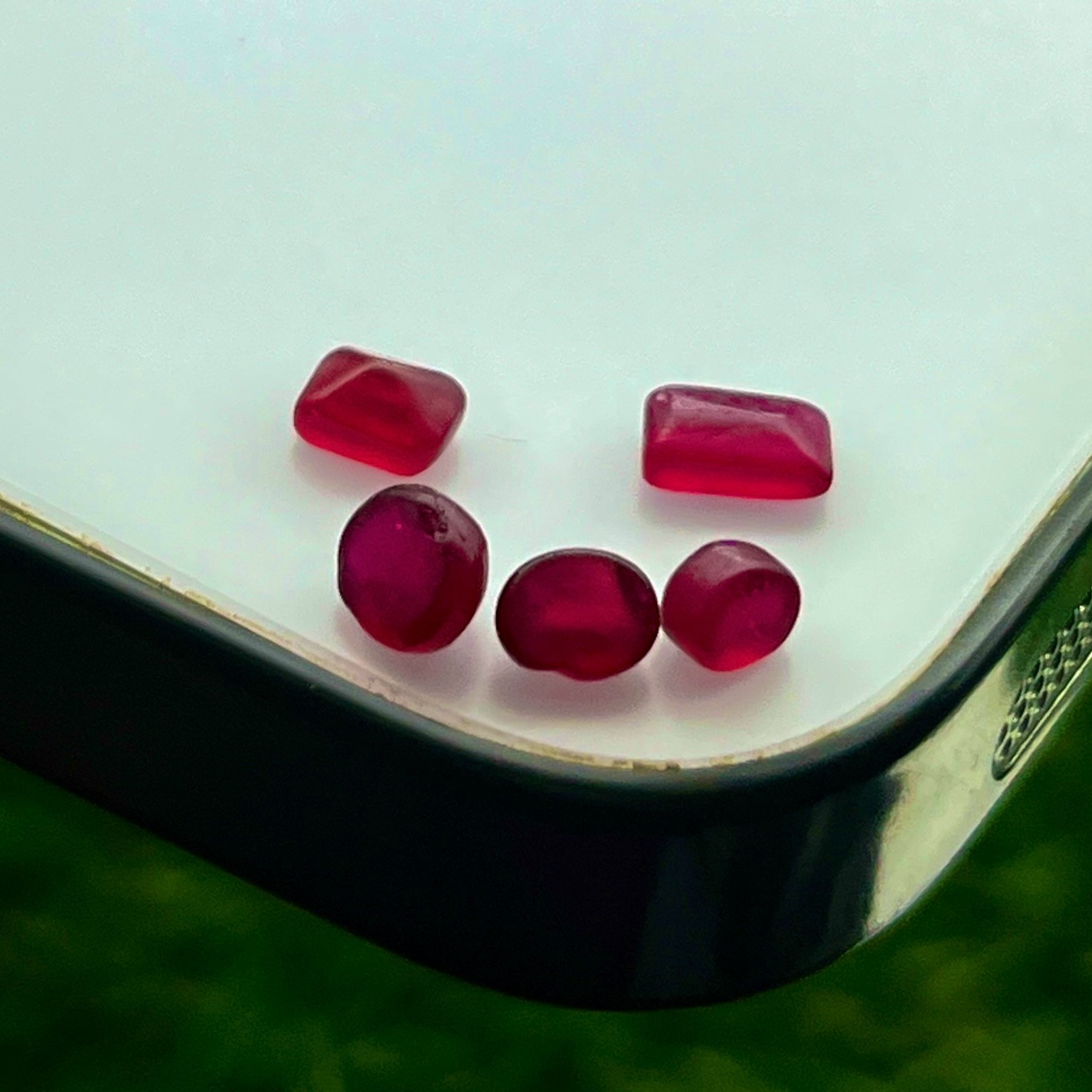 Rare Pigeon Blood Red Spinel Rough Lot 5pcs Burma Facet Grade Natural Crystals