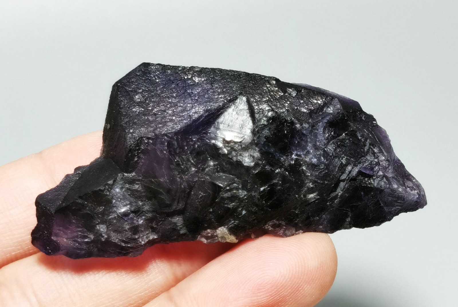 Rare Natural Purple Octagonal Fluorite Mineral Specimen China