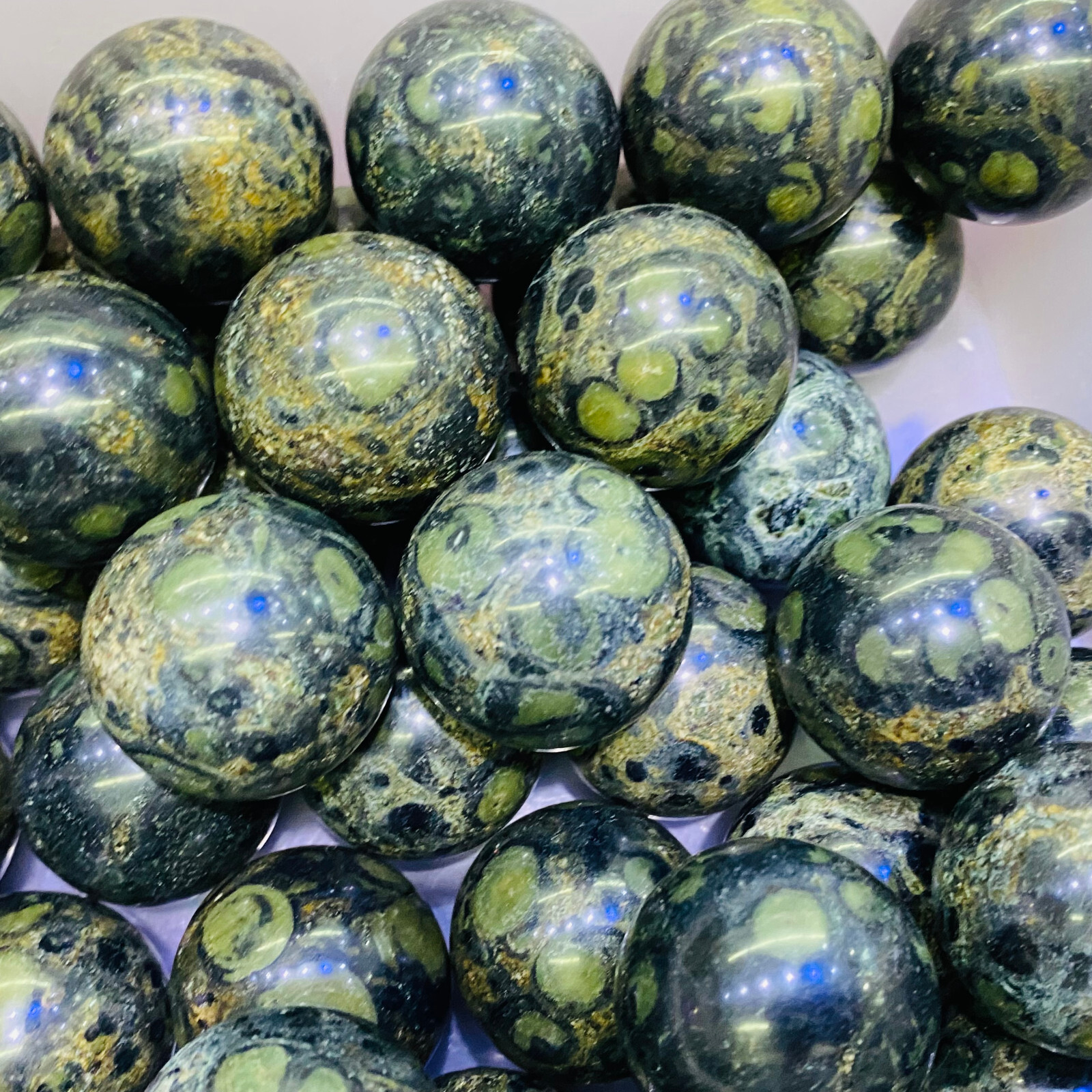 3PC Natural Kambaba Jasper Sphere Quartz Crystal Ball Reiki Healing 30MM