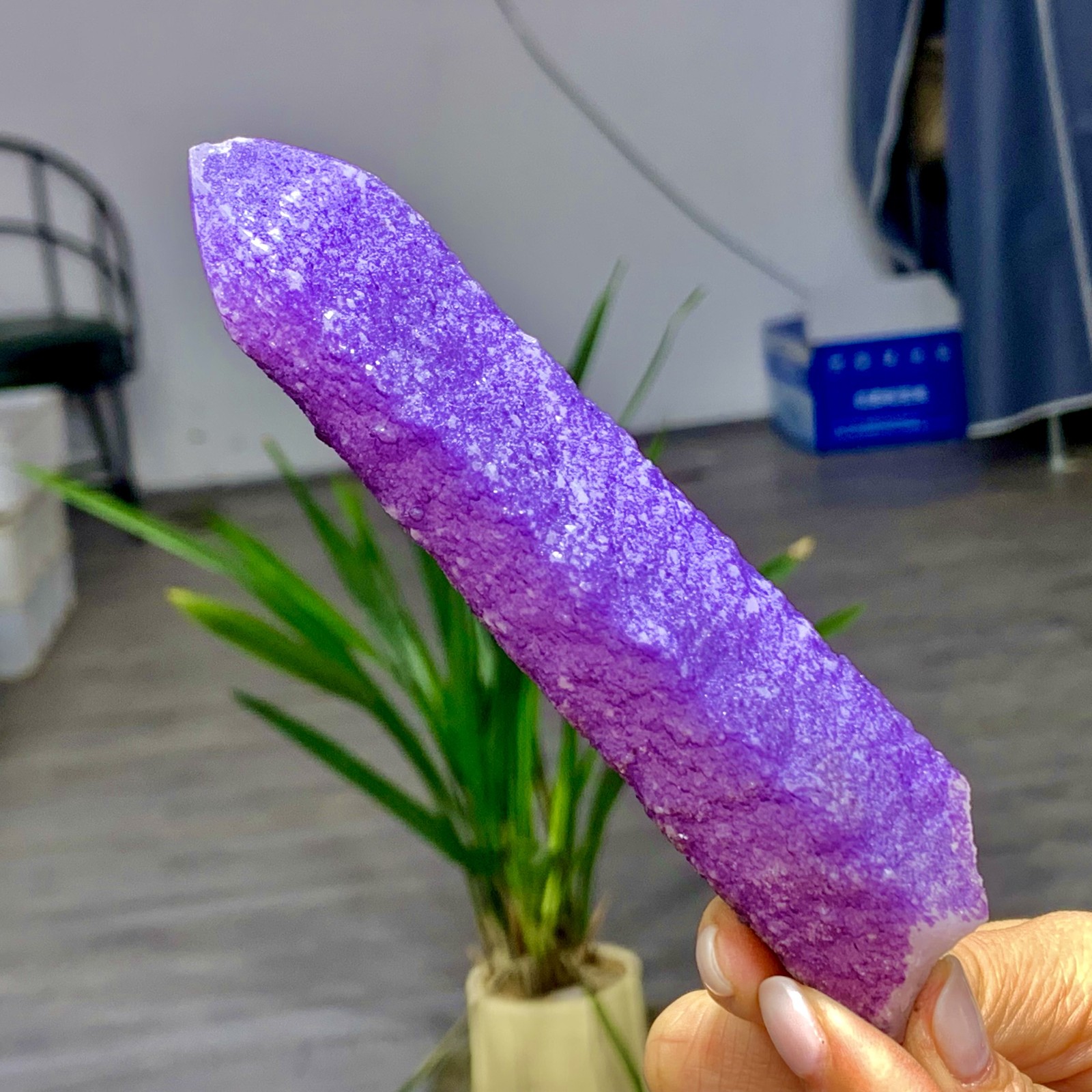 171GNatural Inner Mongolia purple fluorite crystal calcite symbiotic mineral