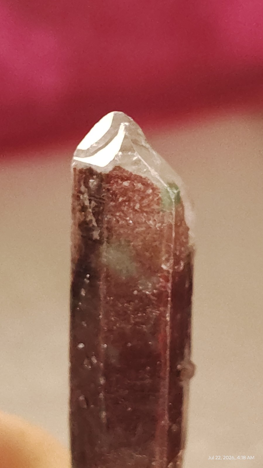 35mm Tabular Double Terminated Quartz Crystal DT Phantom Hematite Meigu China