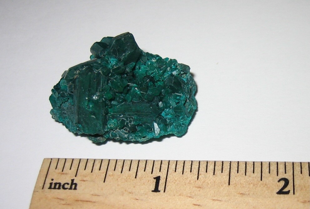 1.25″ RARE BEAUTIFUL NATURAL DIOPTASE CRYSTAL CLUSTER FROM THE CONGO ~ 12.6g *1A
