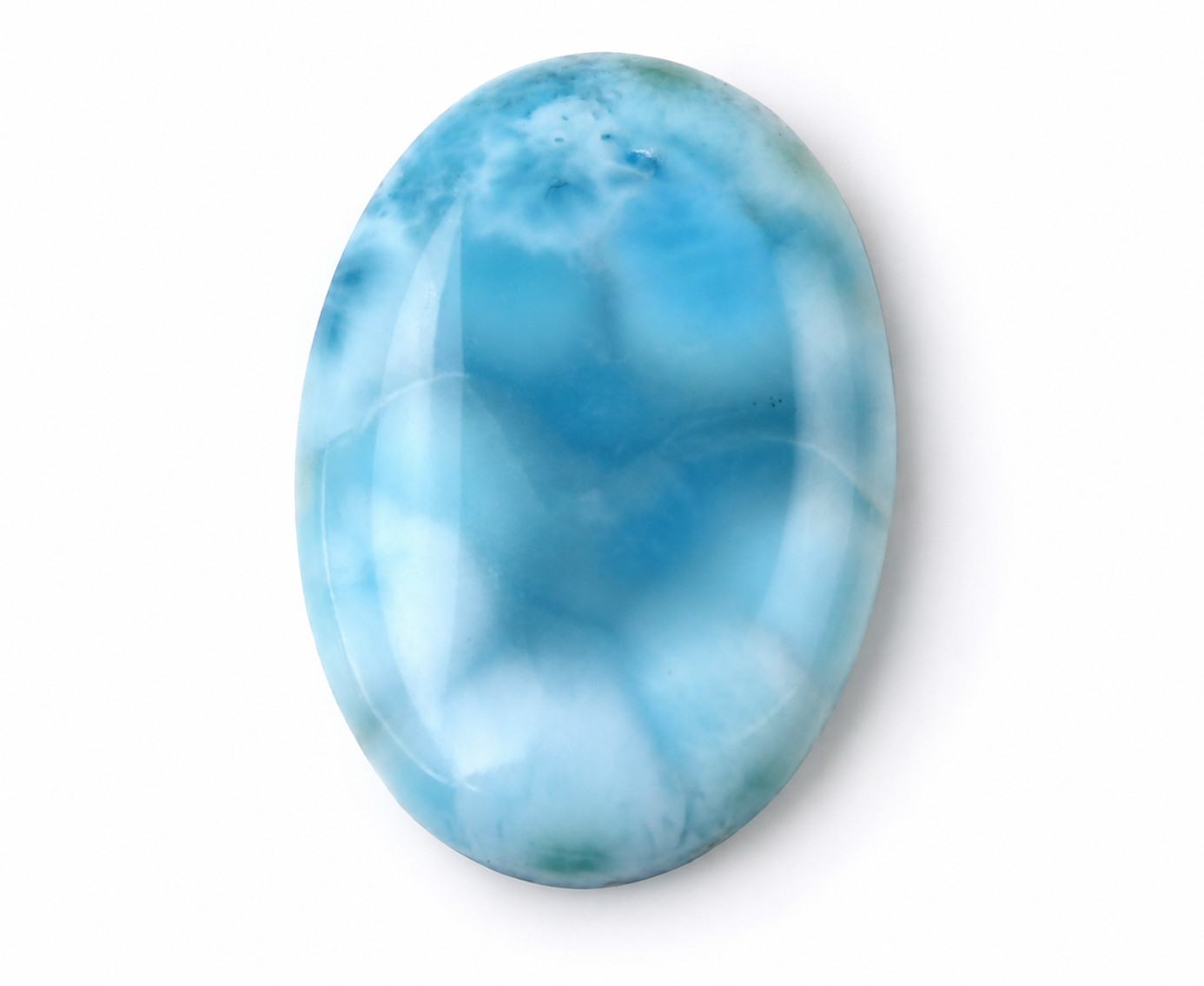 Charming Design Natural Sky Blue Larimar Cabochon 34mm