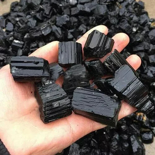 Rough Raw Black Tourmaline Nuggets Healing Mineral Rock Crystals Good for DIY