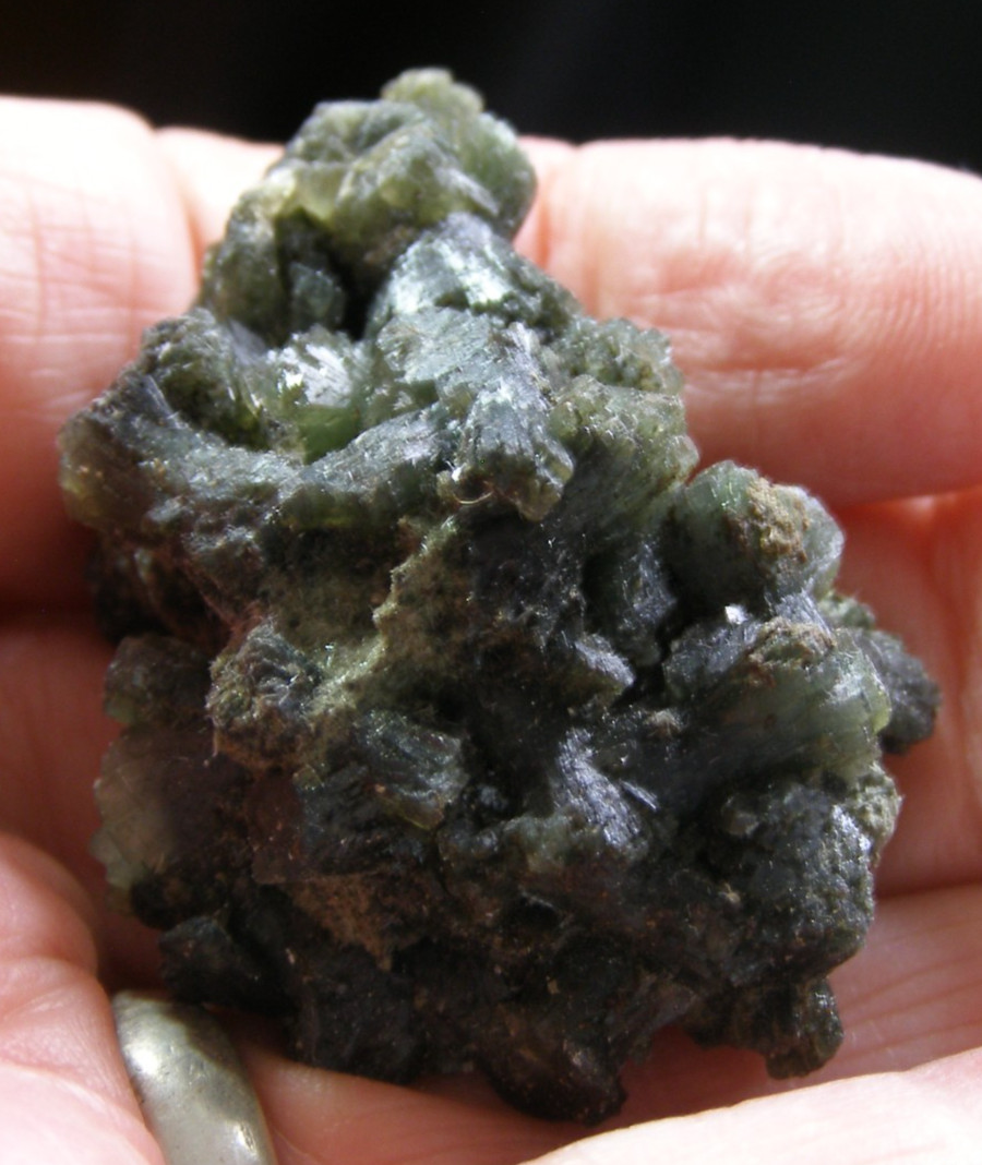 NATURAL CLUSTER of DARK PREHNITE – 4.5 x 3.4 x 2.6 cms 30.48 gms #3