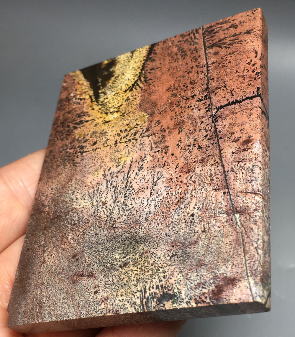 100g NATURAL dendritic traditional paiting slab QUARTZ CRYSTAL slab HEALING