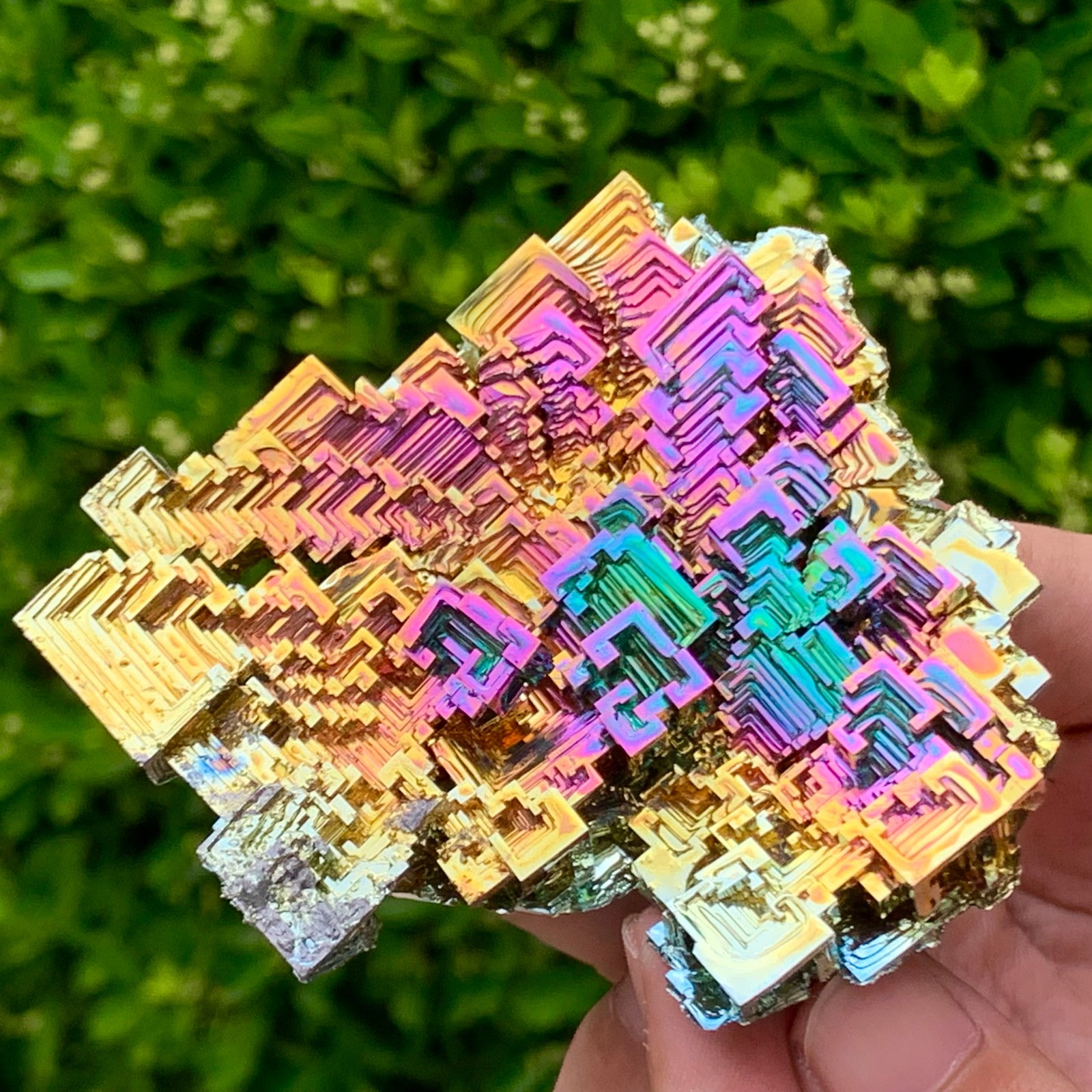 226G ram Bismuth rainbow crystal elementBi gemstone Mineral specimen healing