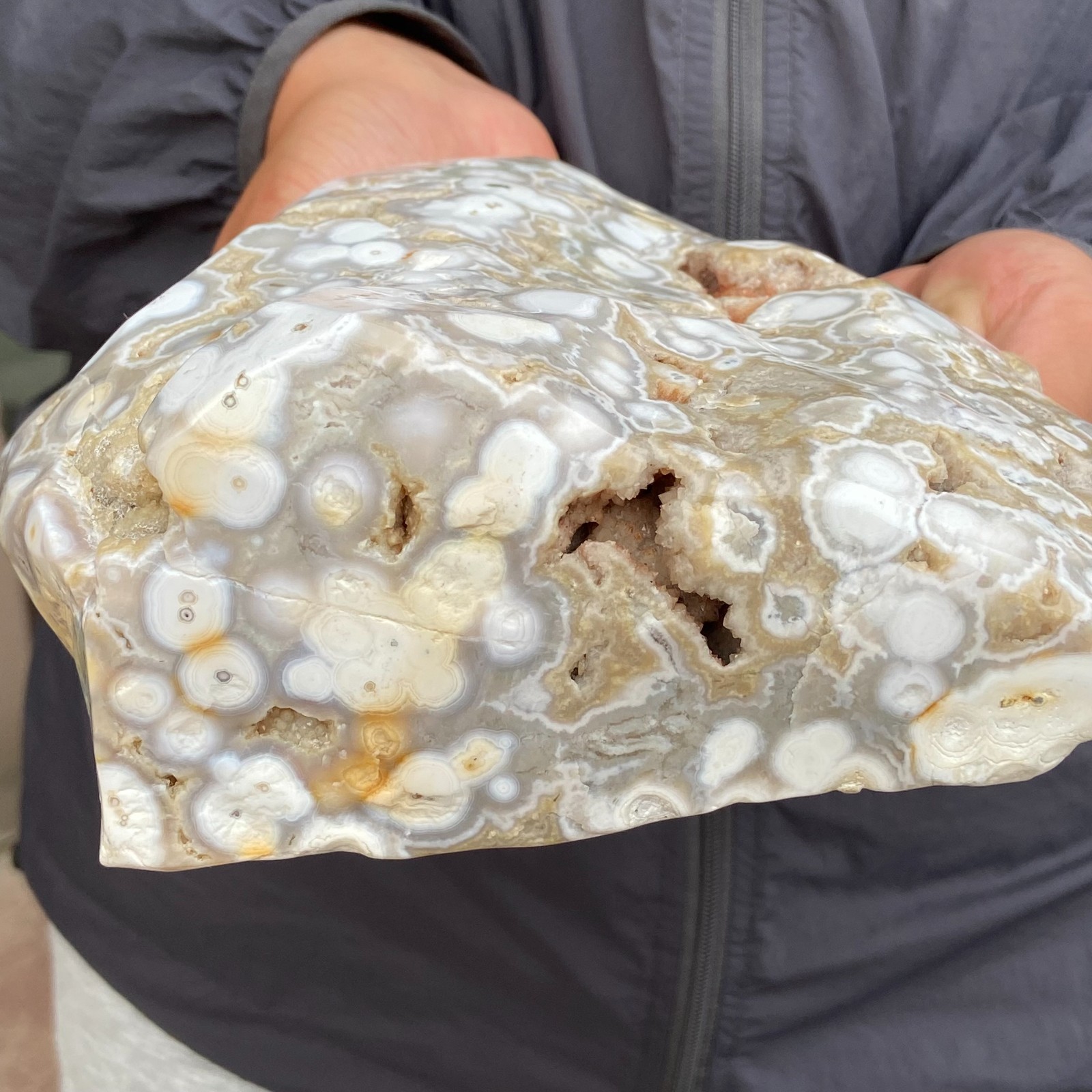 6LB 8th Vein Natural Ocean Jasper Freeform & Druzy Crystal Mineral Specimen