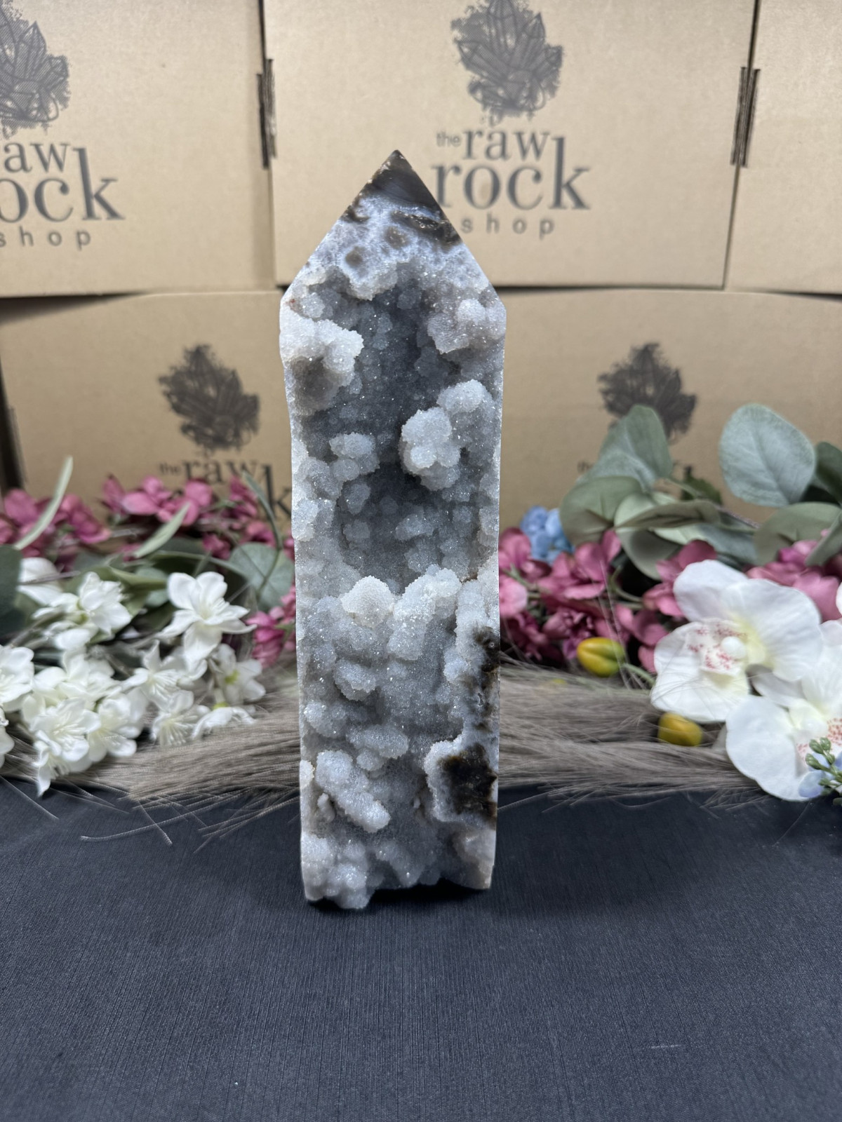 Black Sphalerite Crystal Tower Healing Crystal Obelisk Wand Reiki Christmas Gift