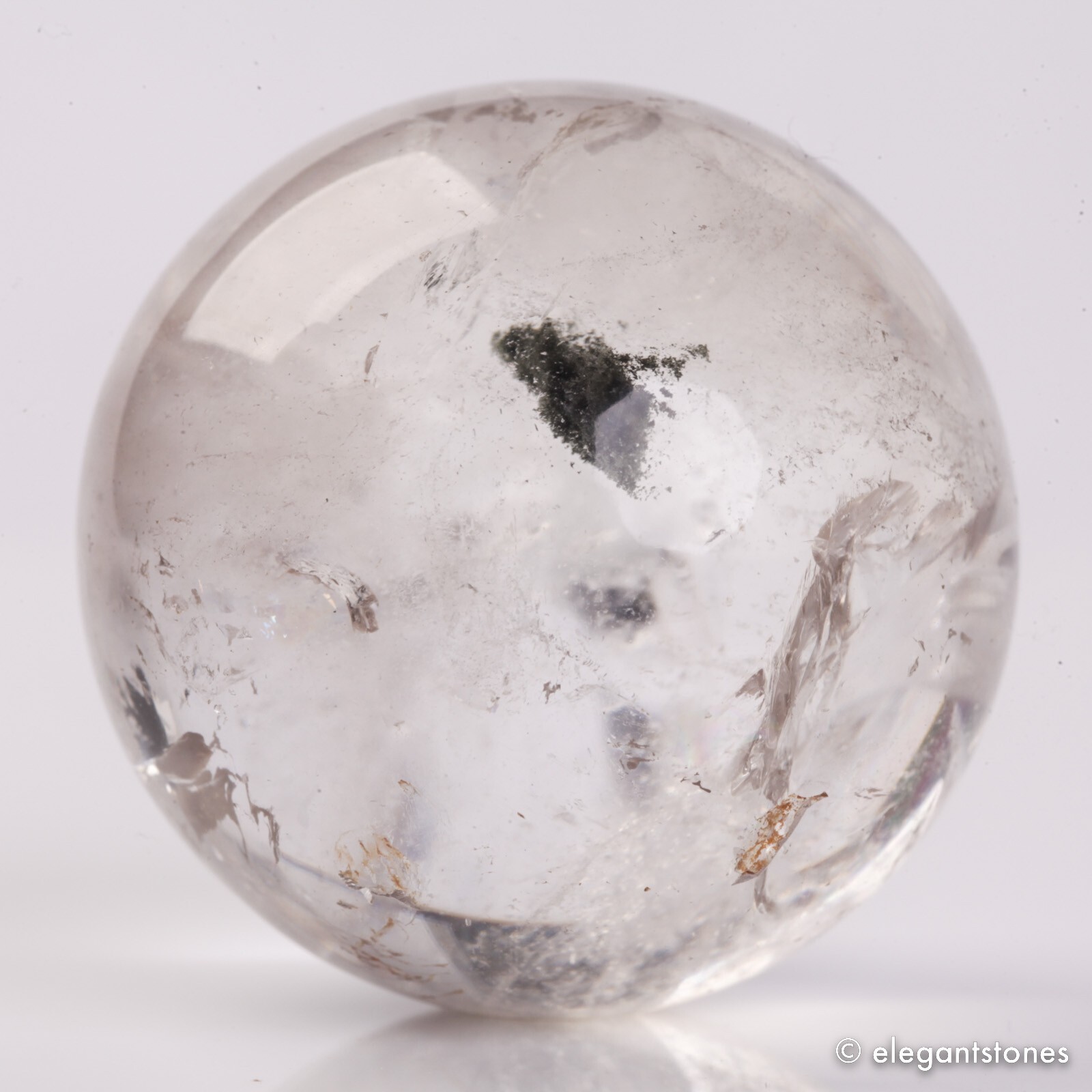 78g38mm Natural Garden/Phantom/Ghost/Lodolite Quartz Crystal Sphere Healing Ball